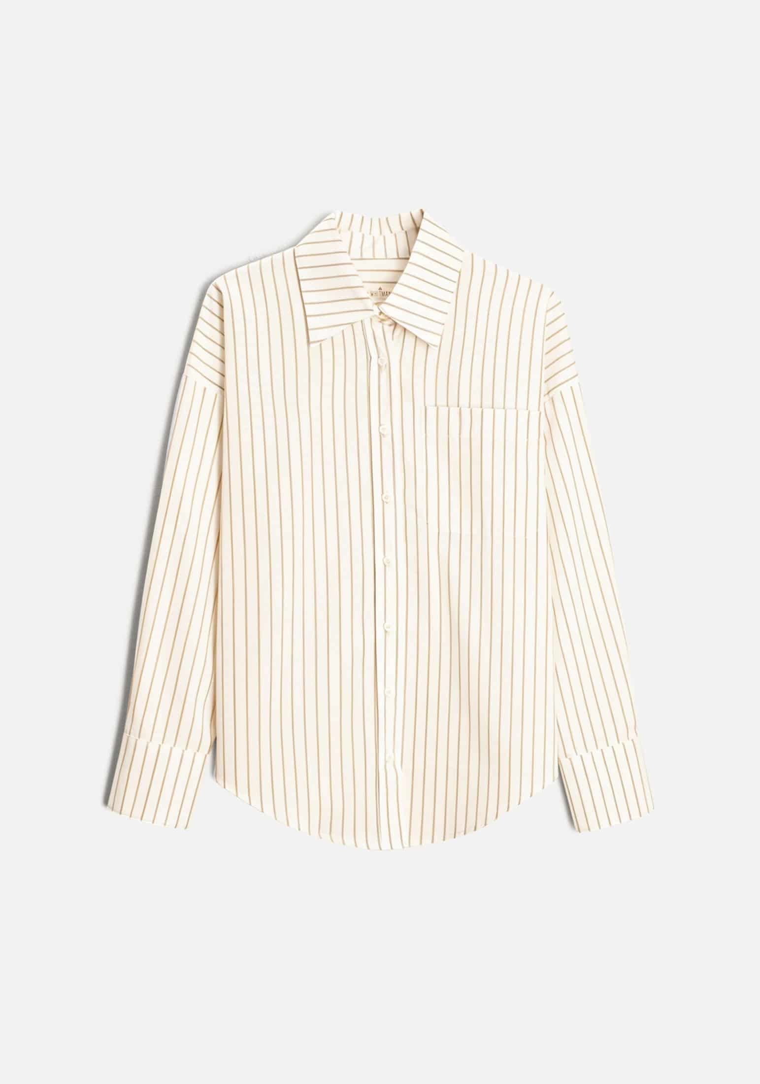 Camisa M Antonella Rayas Marfil - Taupe - miniatura 1
