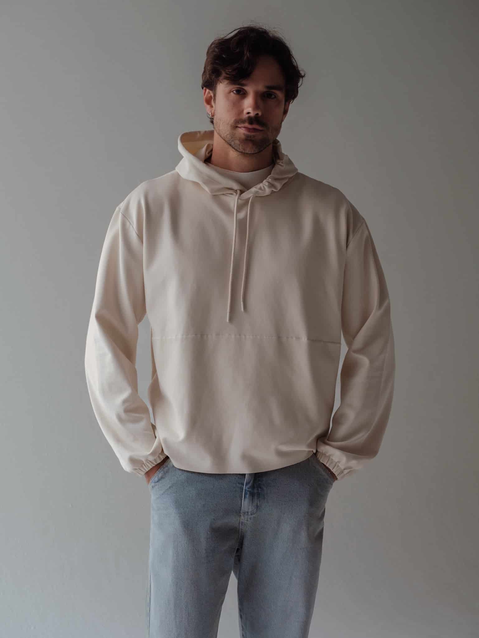 CUT CLEAN HOODIE - SEA SALT - miniatura 1