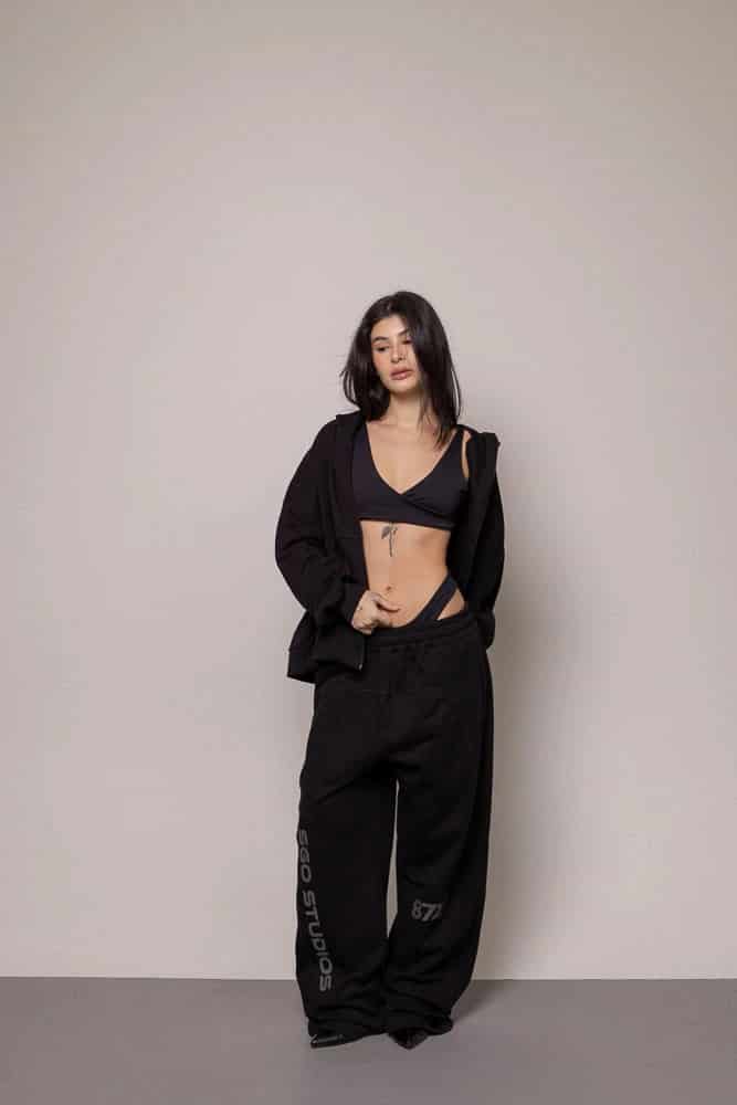 SET BUZO Y SUDADERA DAMA-NEGRO - miniatura 1