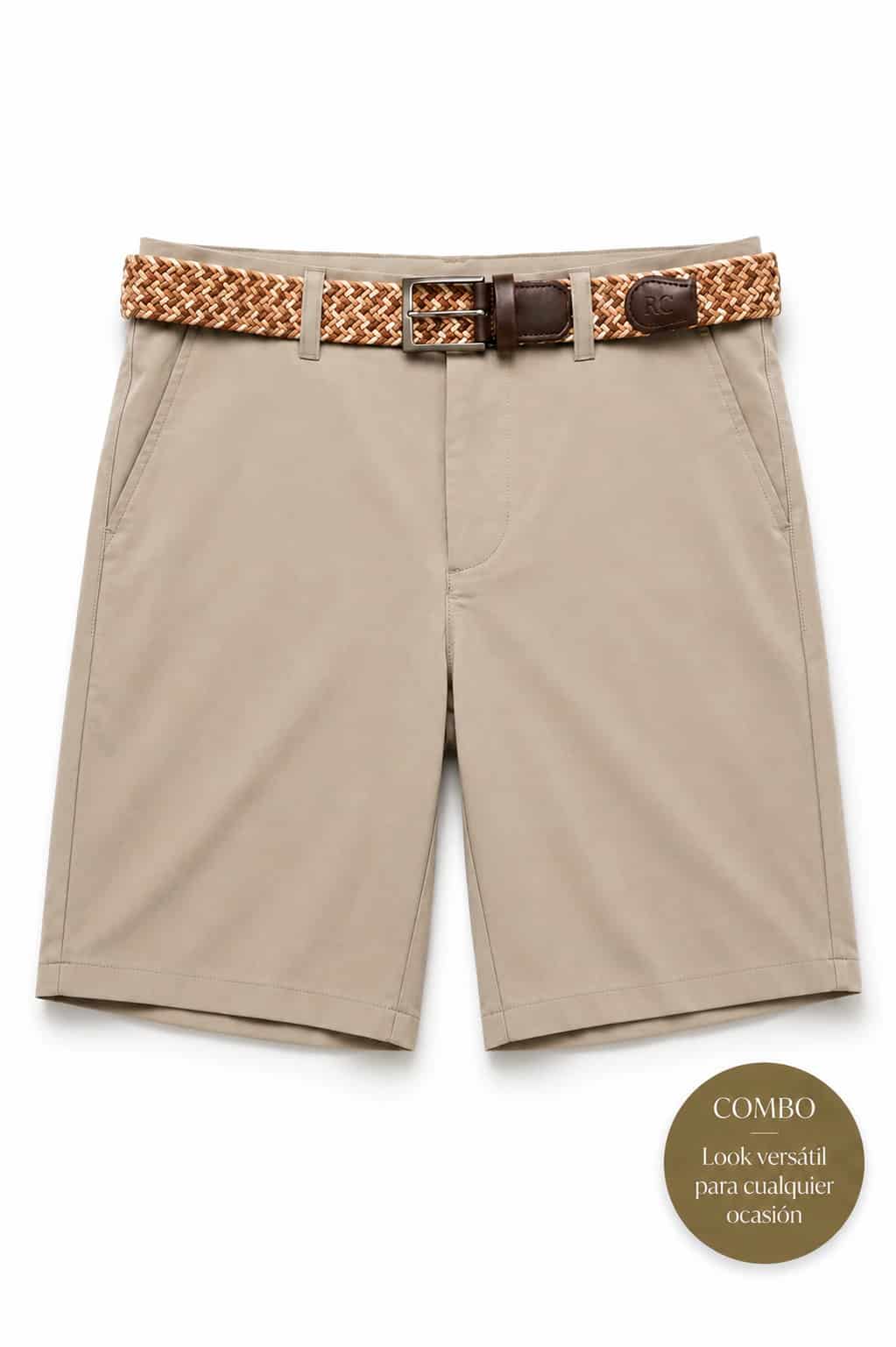 Dúo Esencial Bermuda Beige Oscuro + Correa Trenzada - miniatura 2