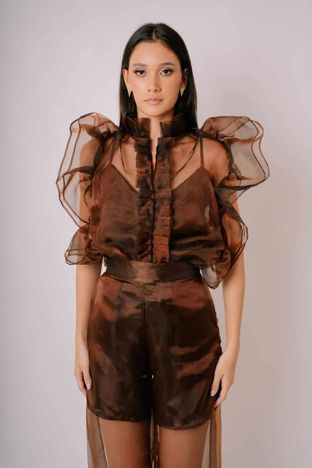 Organza Ruffle top - miniatura 1