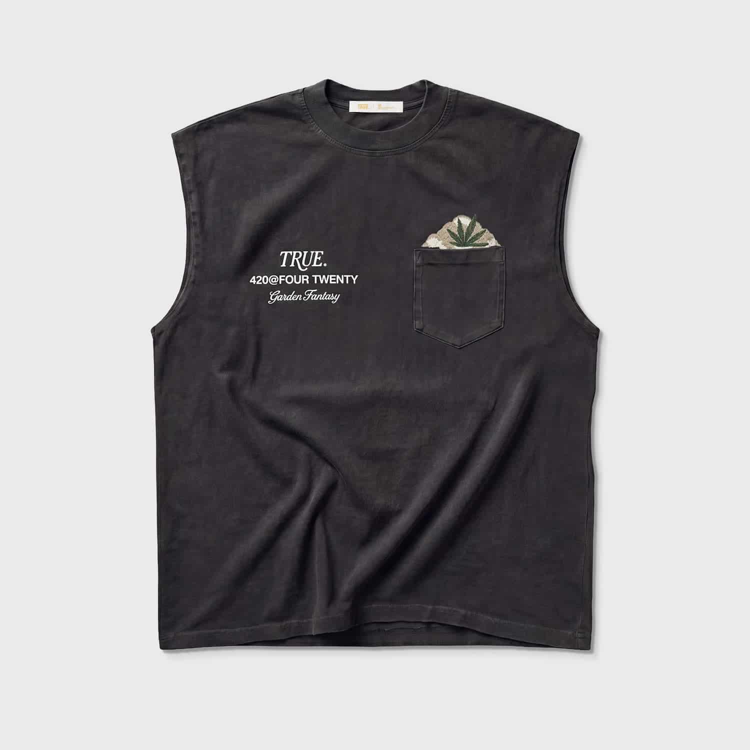 Garden Sleeveless Tee - Washed Black - miniatura 1