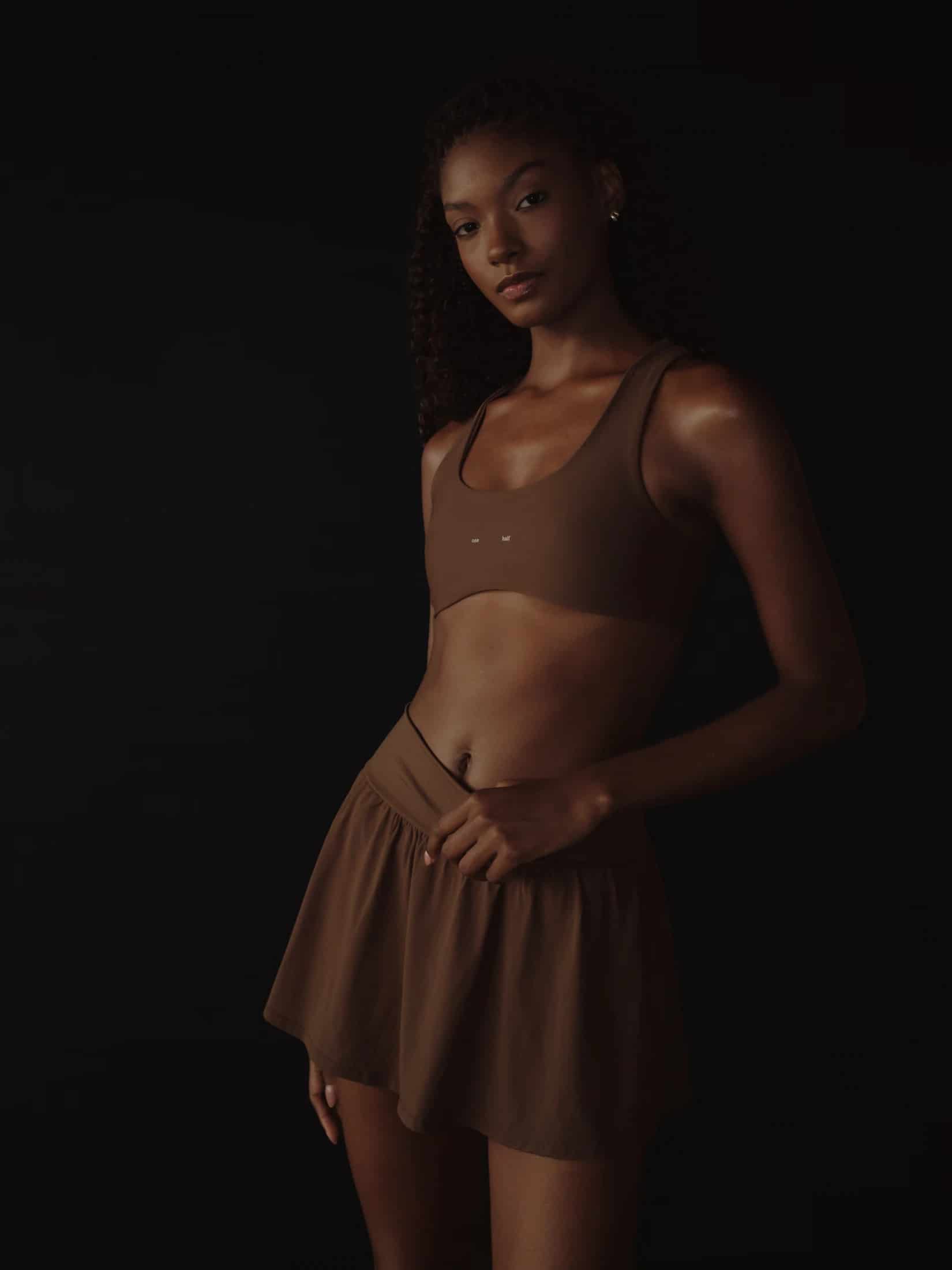 SPORTY MINI SKIRT - SEPIA - miniatura 10