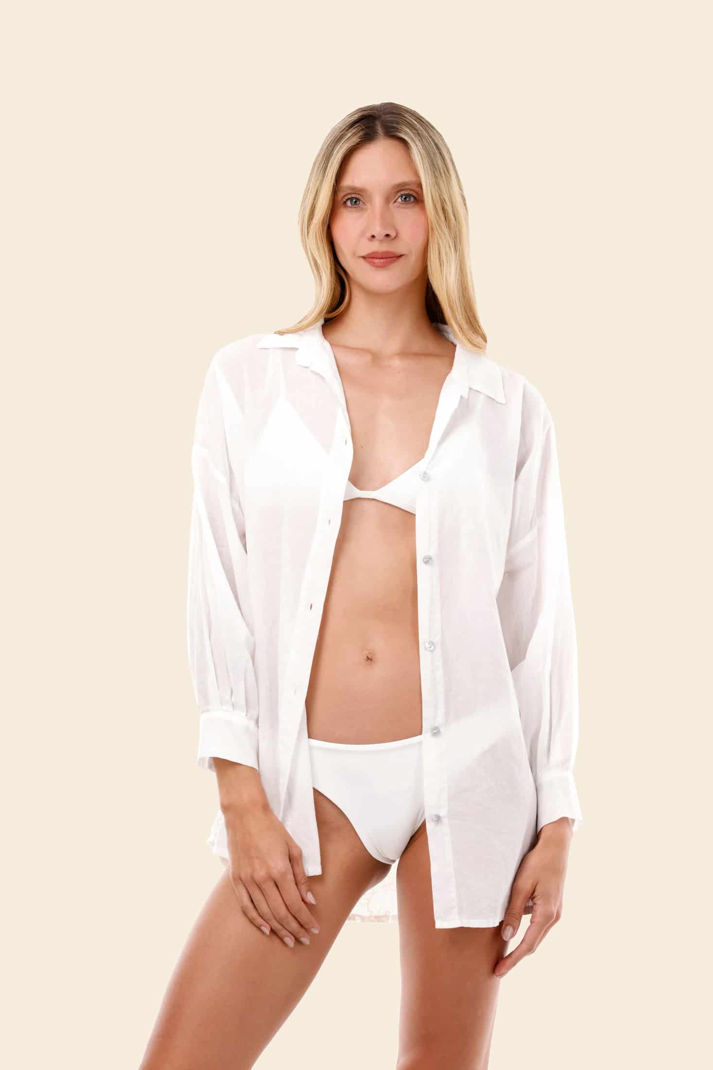 White Vera Lace Shirt - miniatura 1