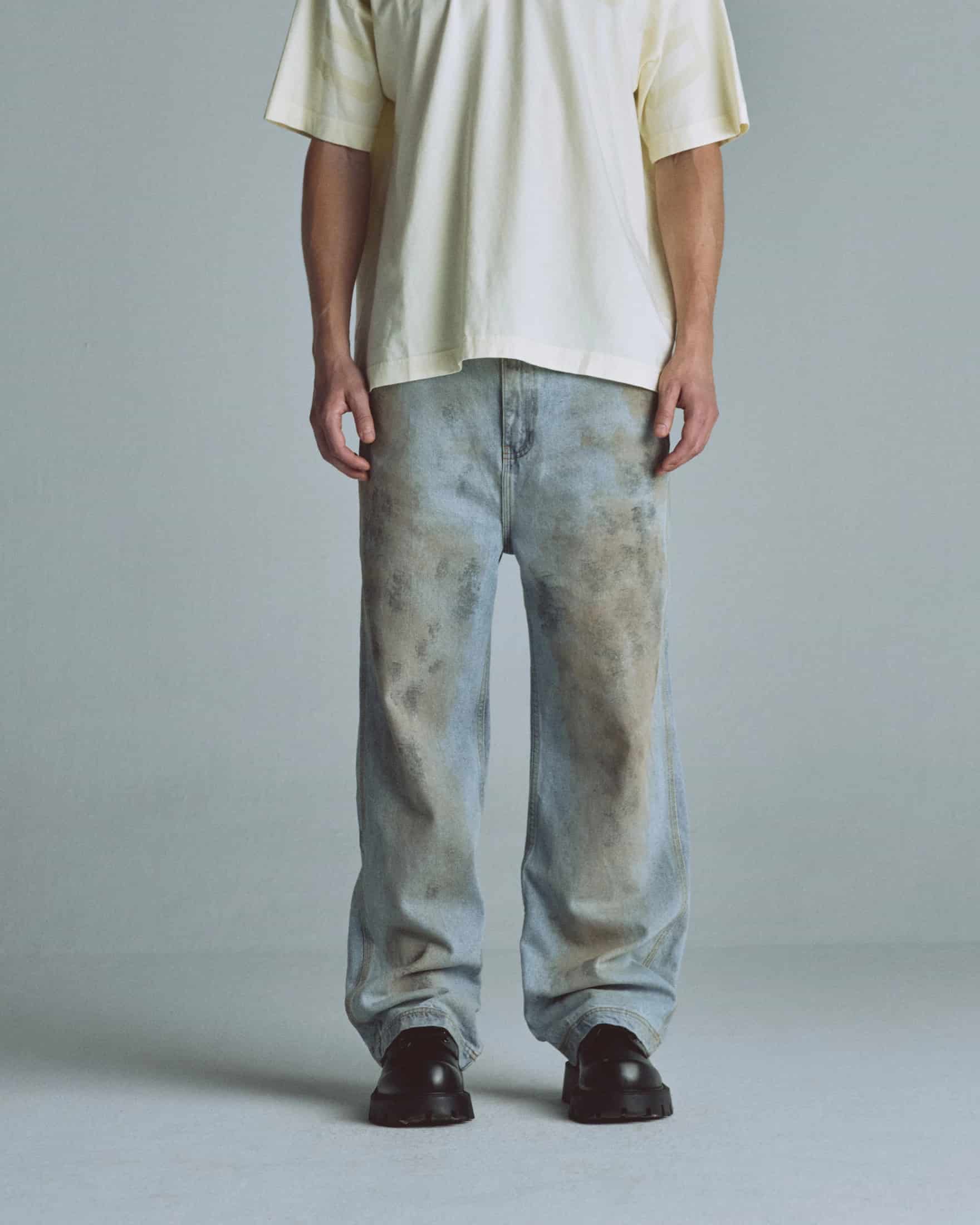 Echoes U Star Wide Jeans Washed Blue - miniatura 2