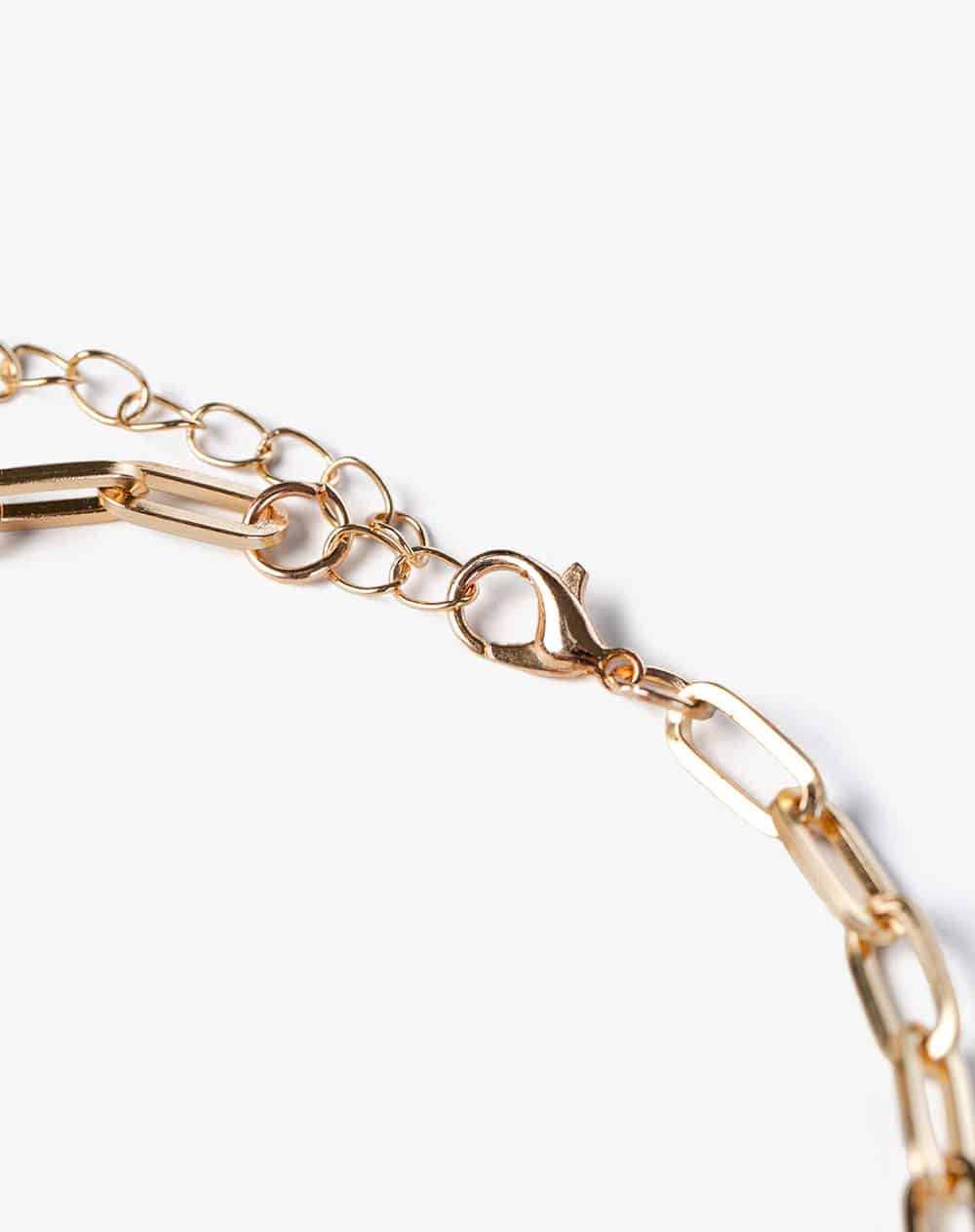 Collar de eslabones dorado mujer - miniatura 4