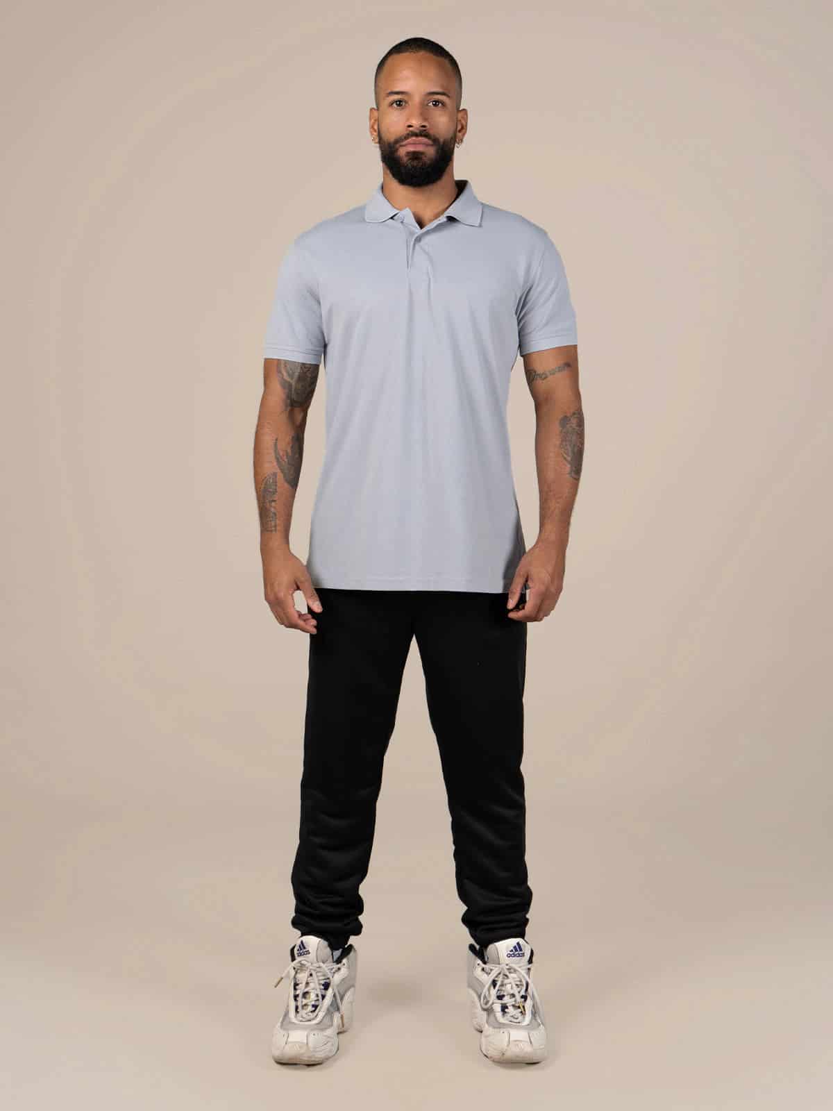 Polo Camiseta Gris Claro - miniatura 2