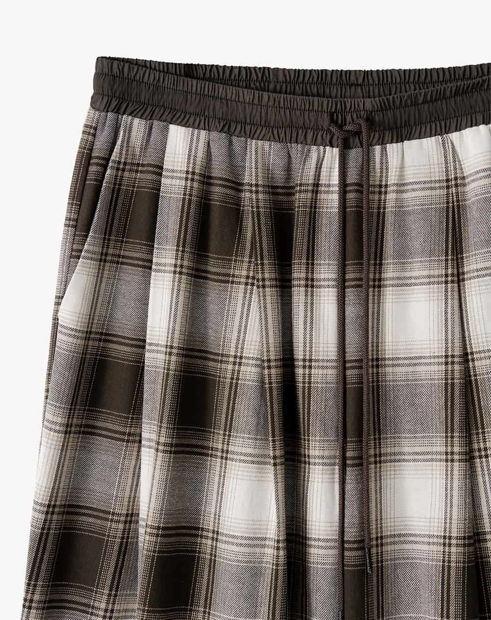 Pantalón tiro medio cuadros mujer - miniatura 2