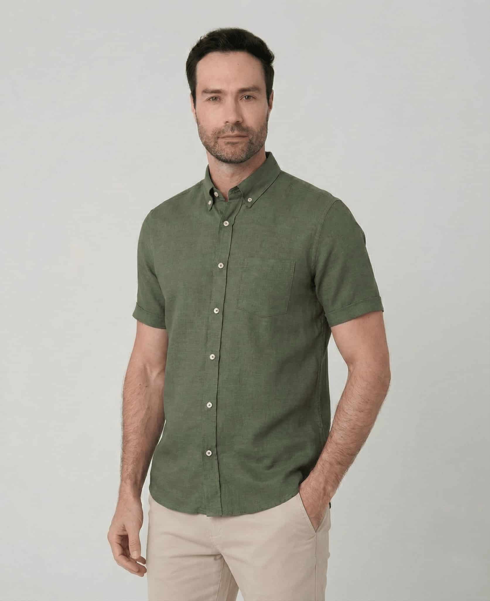 Camisa con bolsillo manga corta para hombre Jon Sonen 027225037 - miniatura 11