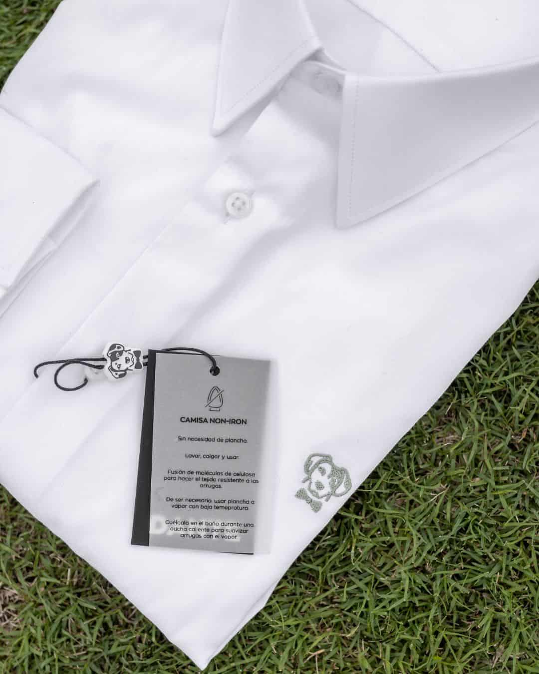 Camisa Antiarrugas Oxford Blanco Logo Sage - Talla Regular - miniatura 9