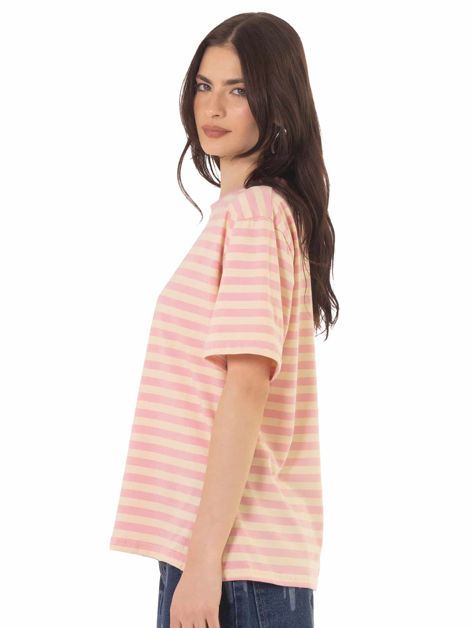Camiseta Rayas Horizontales Rosa - miniatura 2