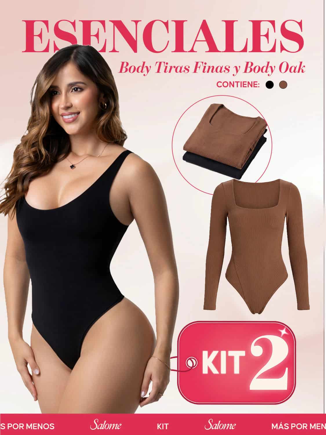 Kit Body Control Abdominal Tiras Finas & Oak Manga Larga | Salome 5003 + 5503 - miniatura 2