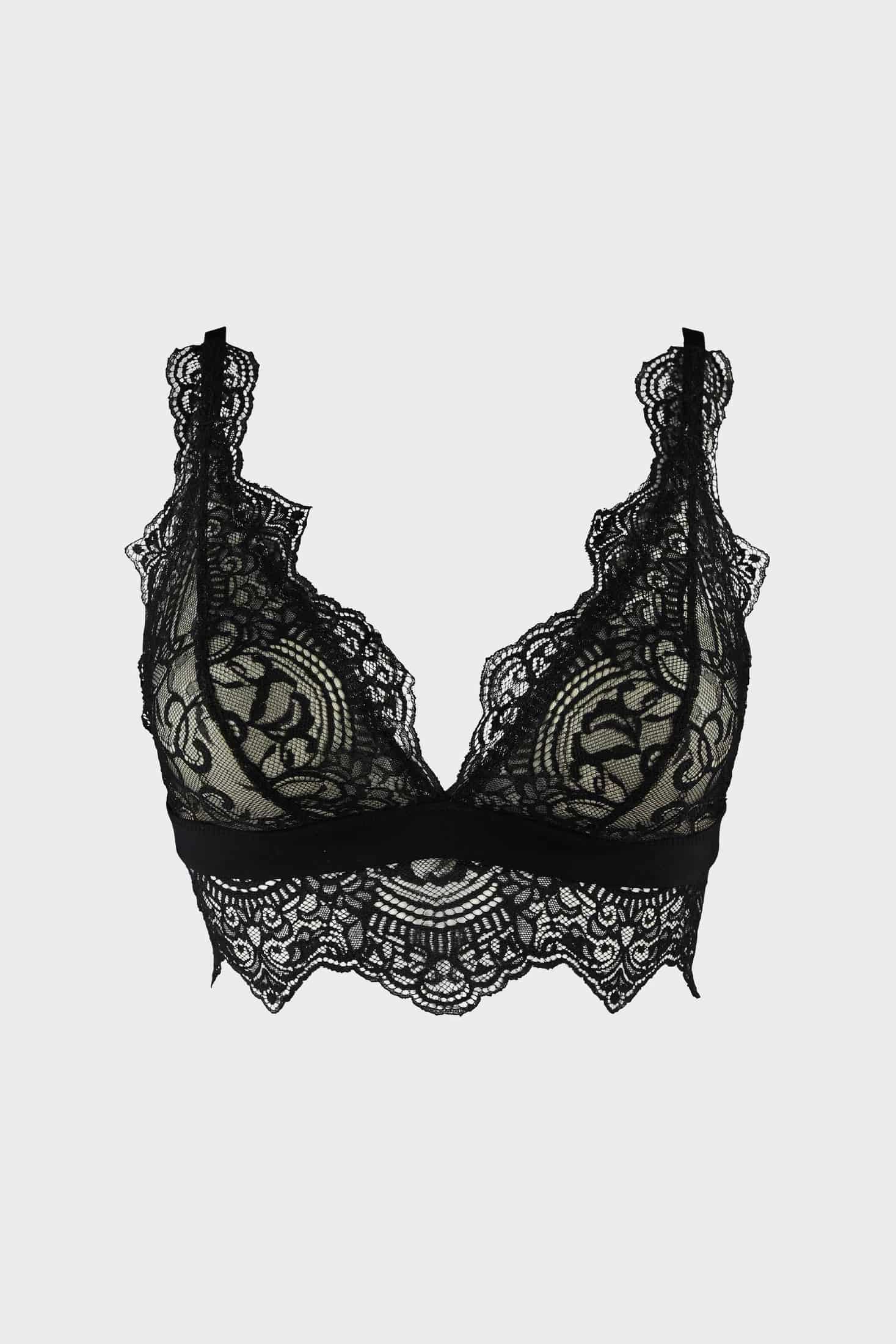 BRALETTE ELLIPSE EN ENCAJE SIN ARO TOTAL COMODIDAD BOREAL NEGRO - miniatura 3
