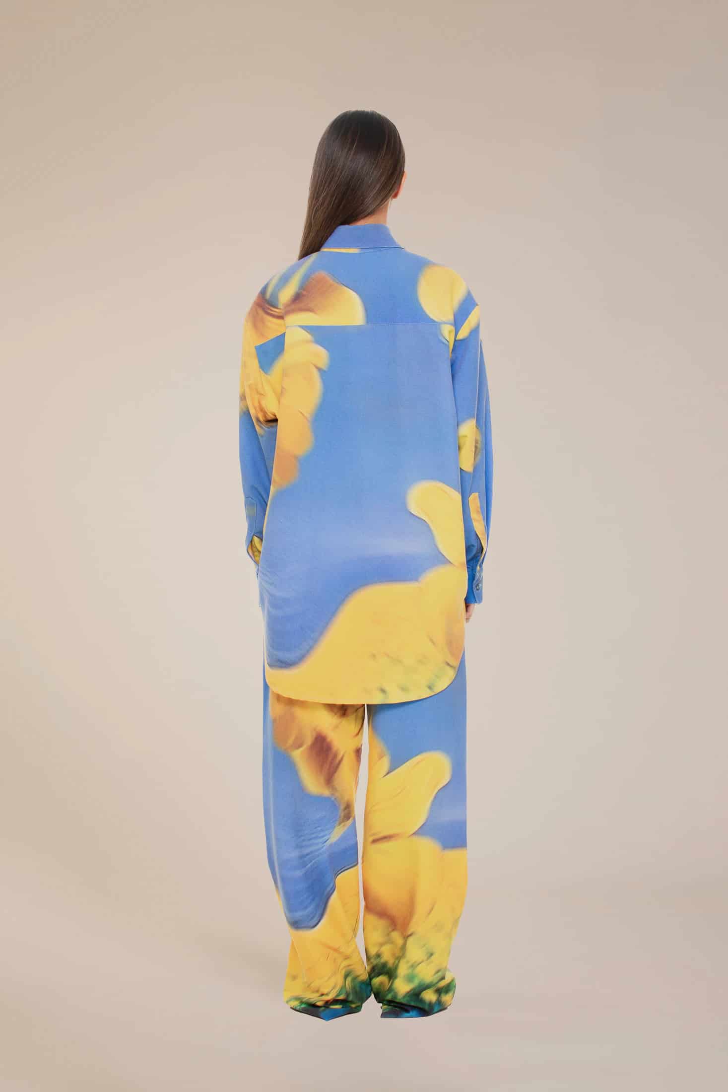 'Yellow Flowers' Straight-Leg Pants - miniatura 3