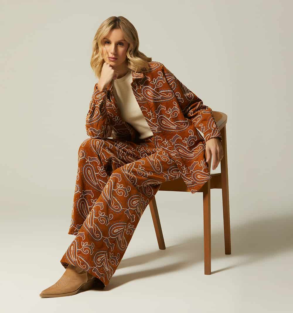 Bluson camisero en jacquard corduroy - miniatura 2