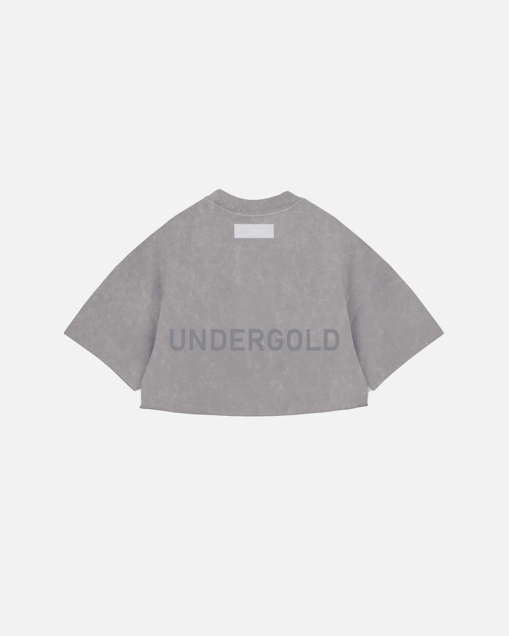 Line Logo Crop Top Washed Gray - miniatura 1