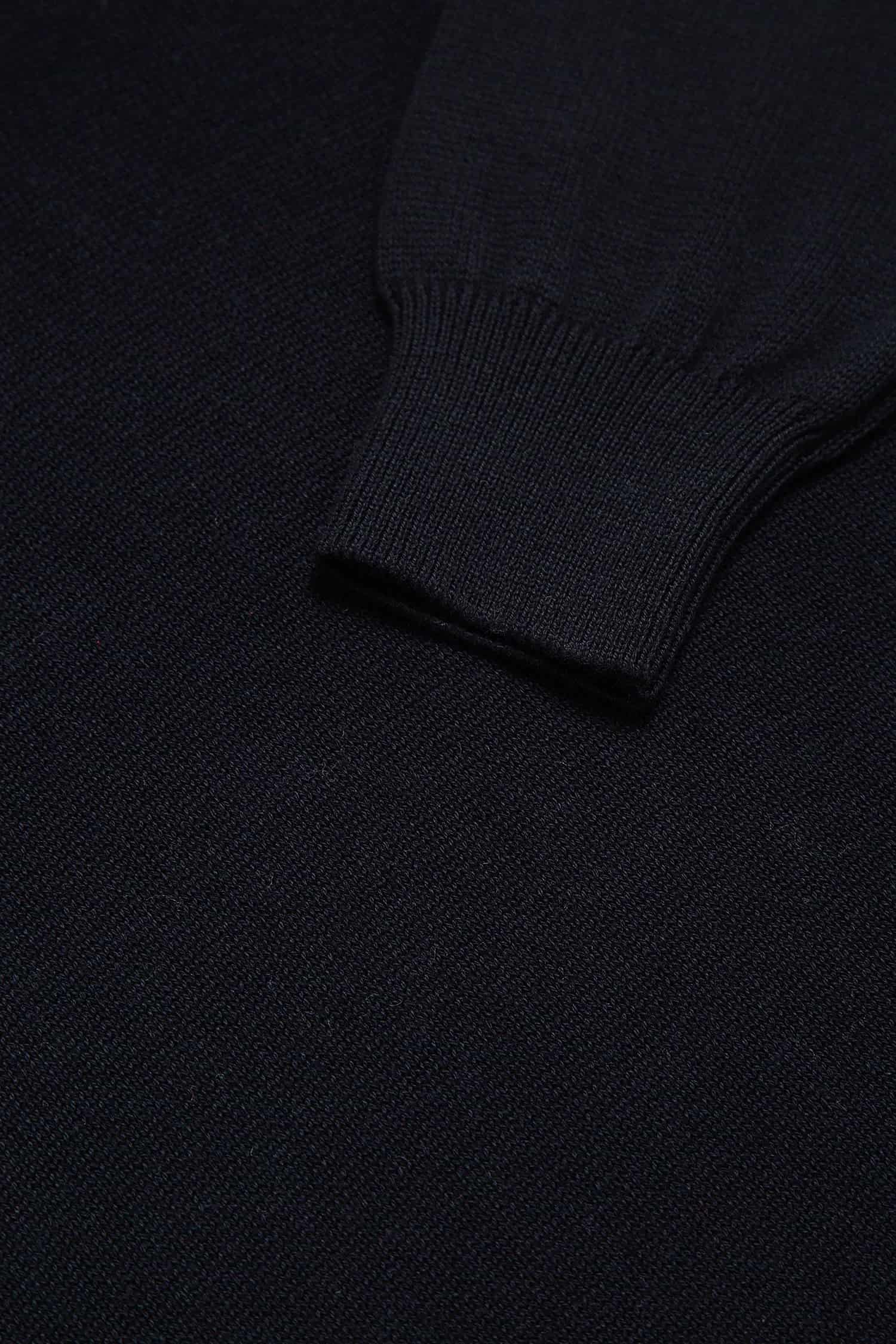 Saco Half Zip Algodón Azul Oscuro - miniatura 3