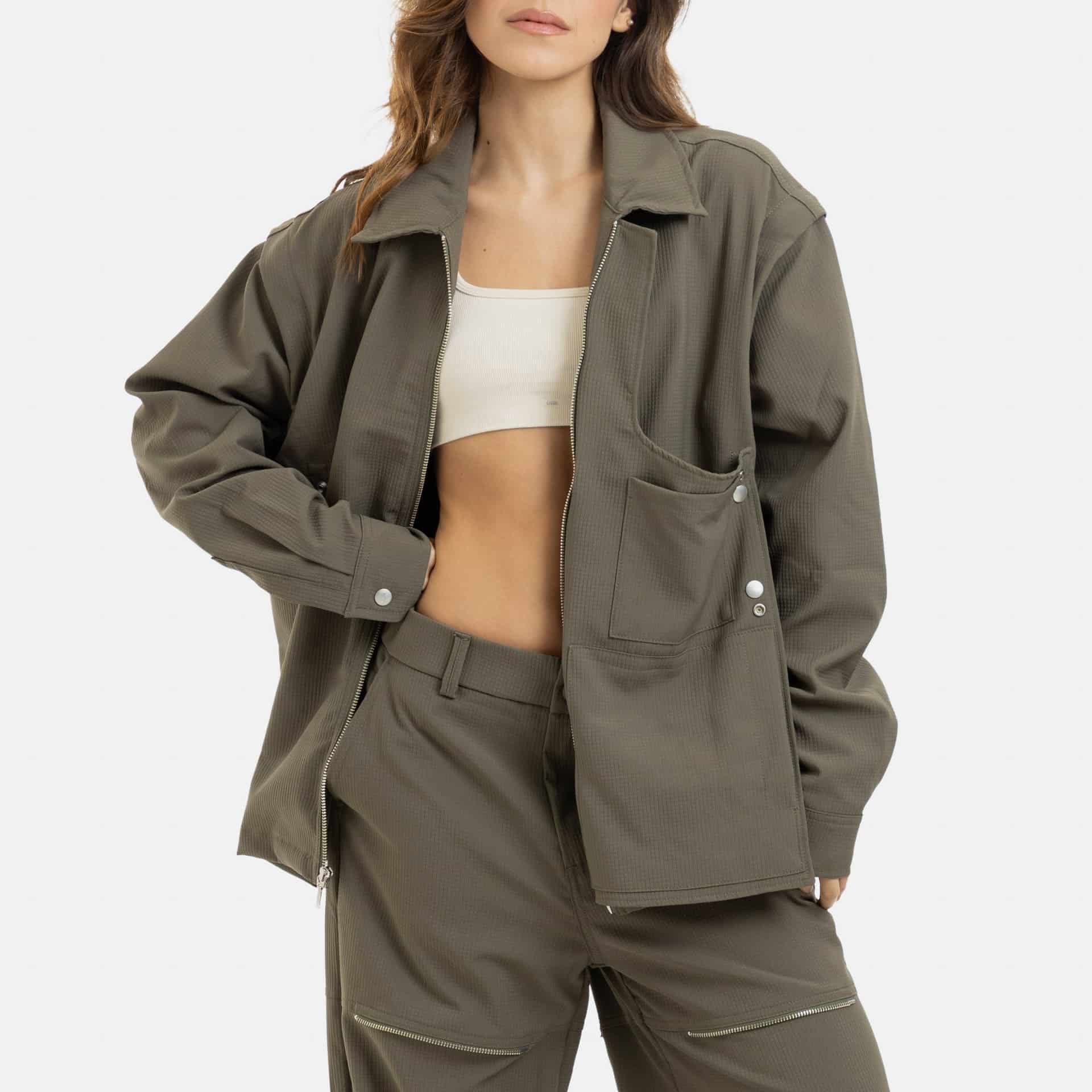 Convertible Utility Jacket Military Green - miniatura 6