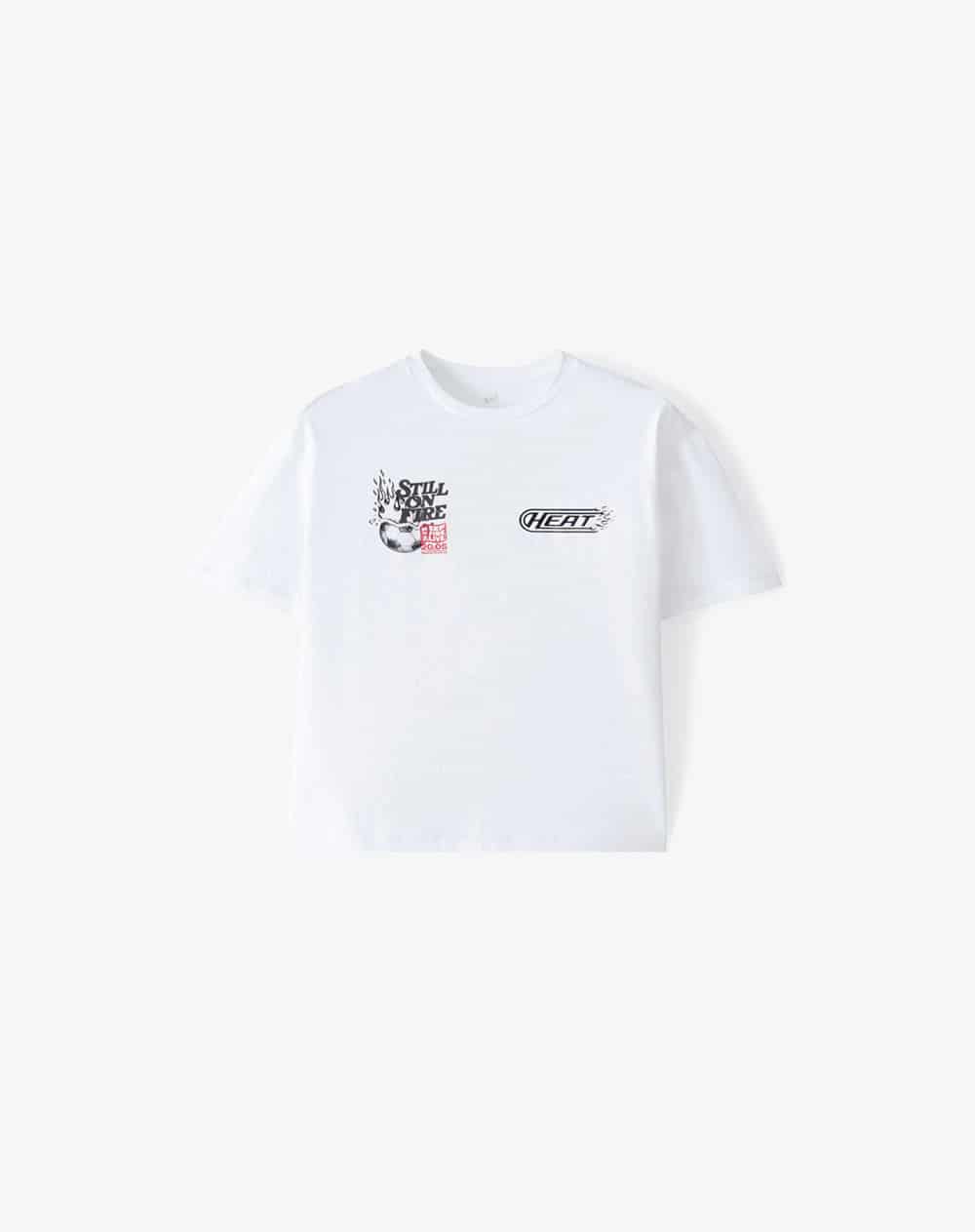 Camiseta manga corta regular estampado blanco hombre - miniatura 6