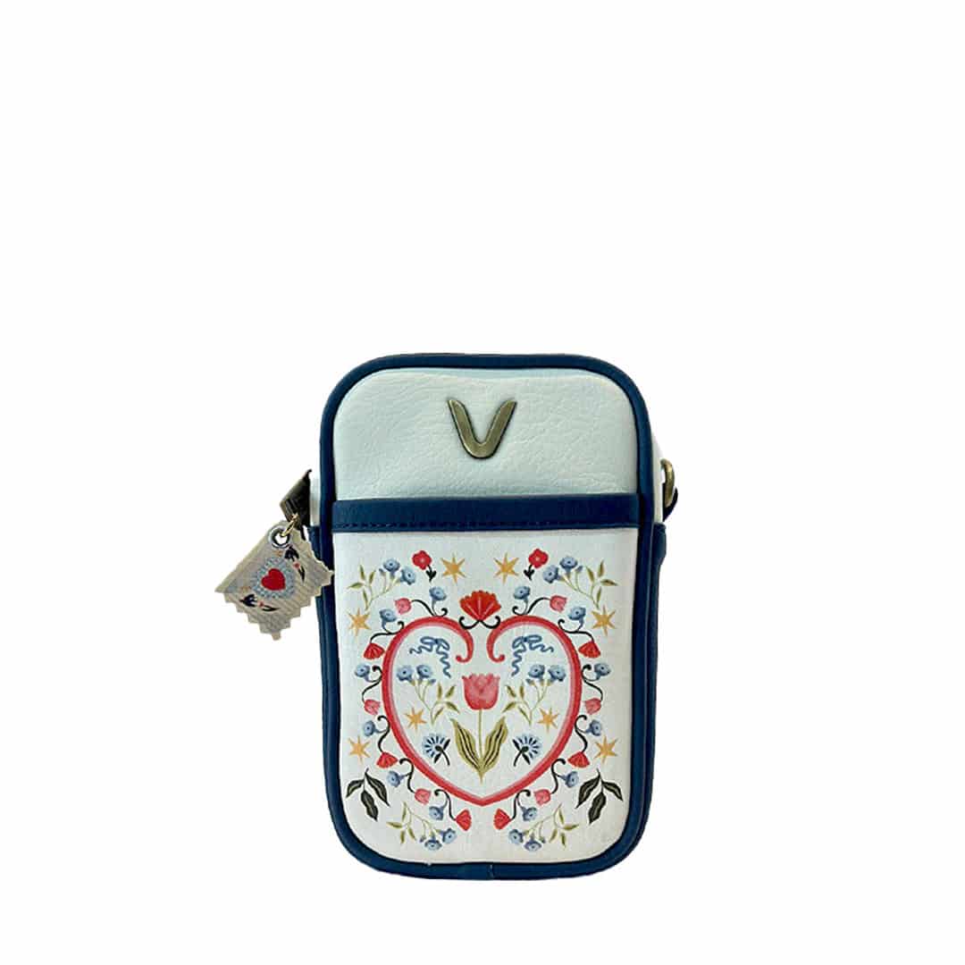 Manos Libre Para Mujer Portugal Estampado Azul Con Cargadera Love Is In The Air - miniatura 1