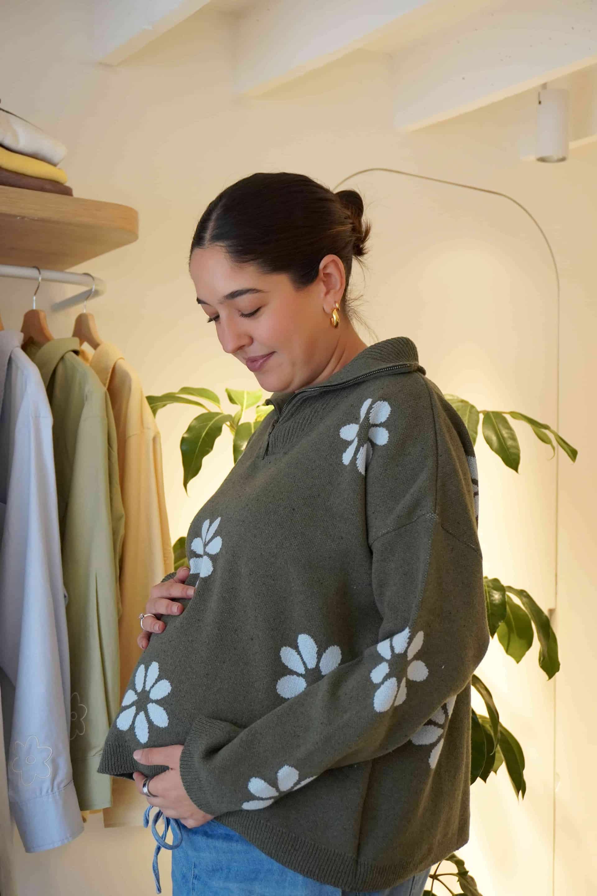Halfzip Flowers Verde - miniatura 6