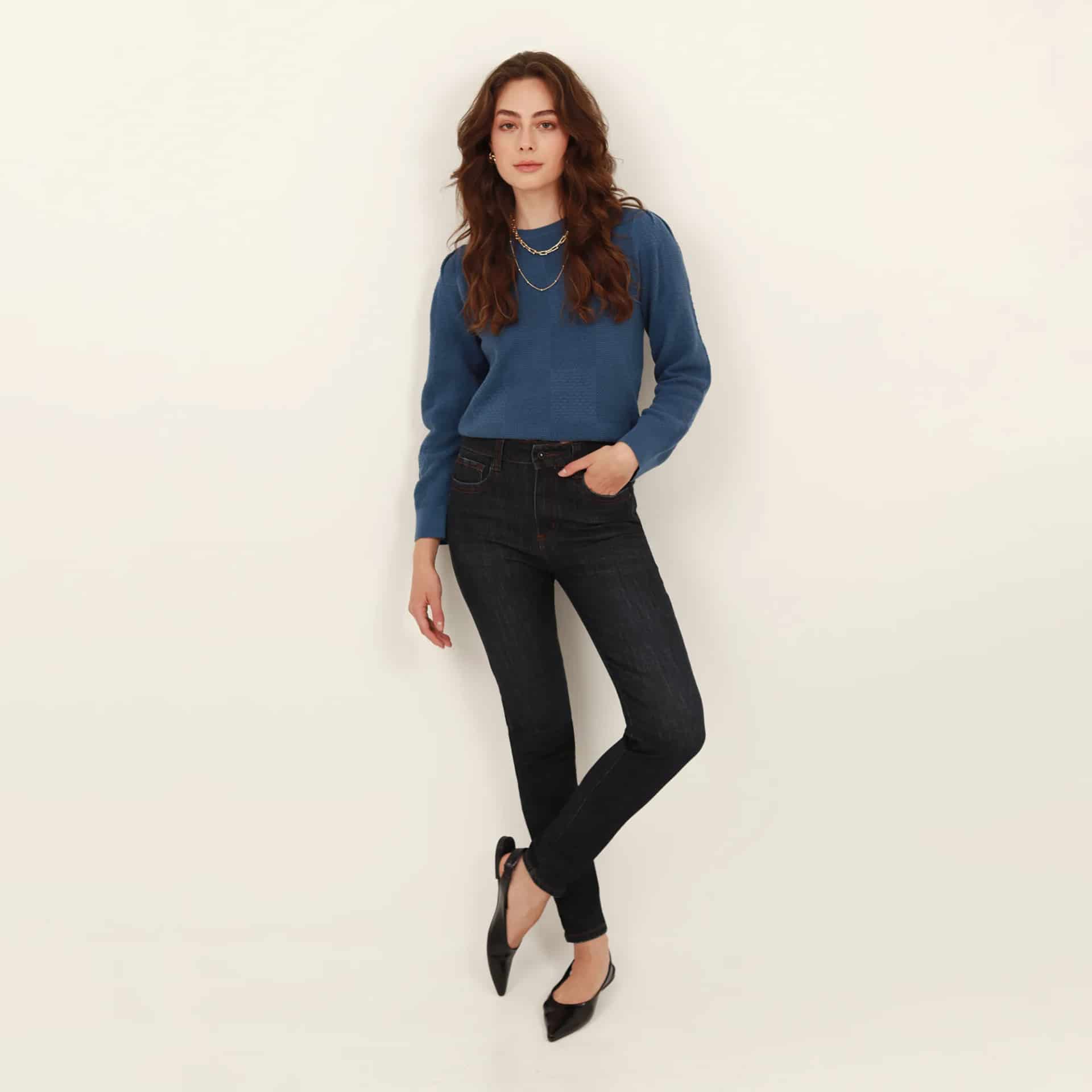 Jean Tiro Alto Bota Skinny - miniatura 1
