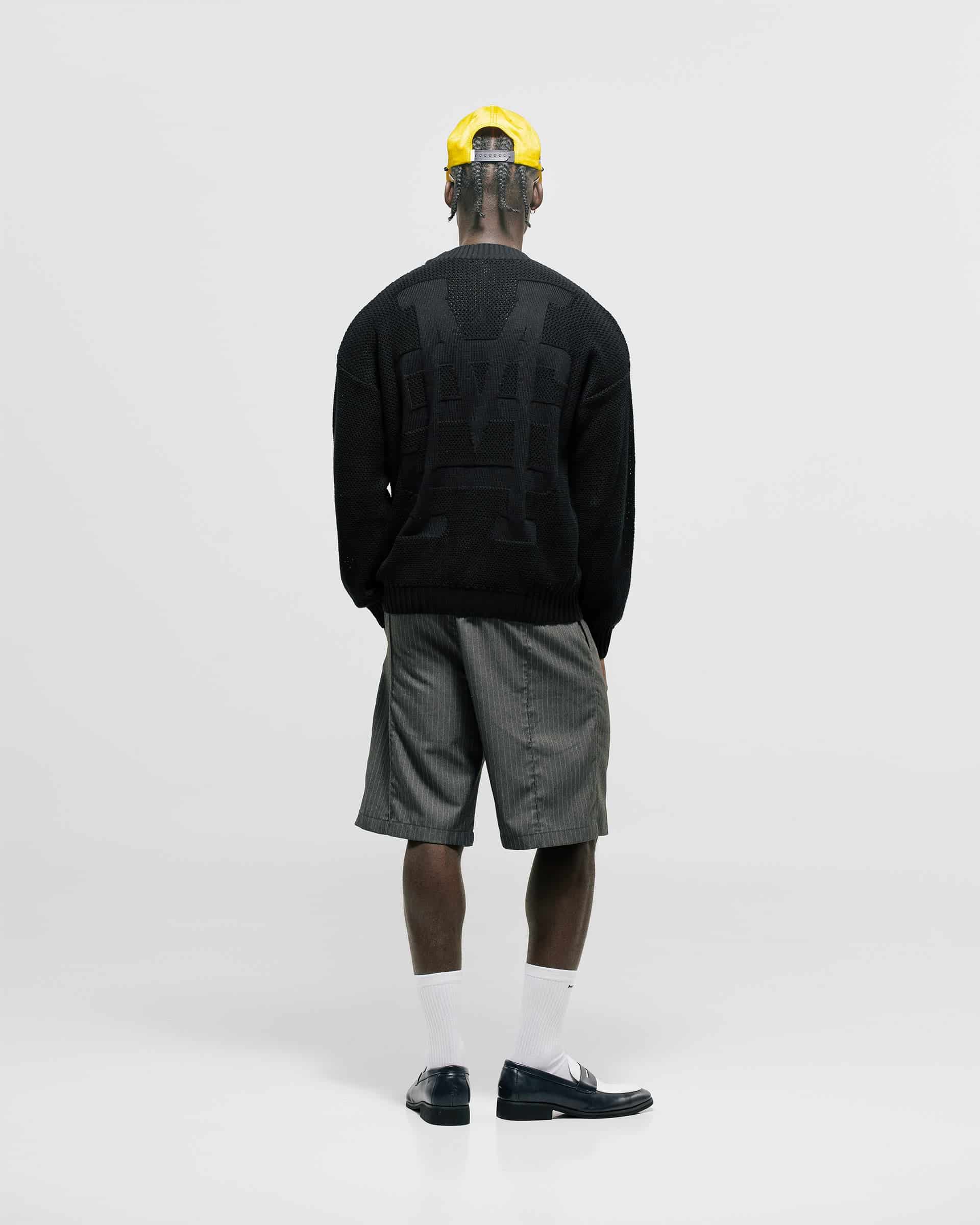 Knit Monogram Sweater - Negro Oscuro - miniatura 4