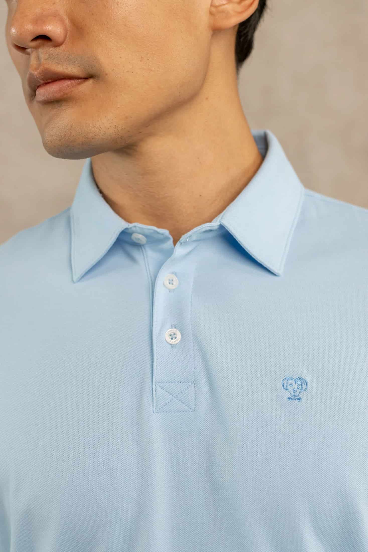 Polo Antimanchas Azul Celeste - miniatura 3