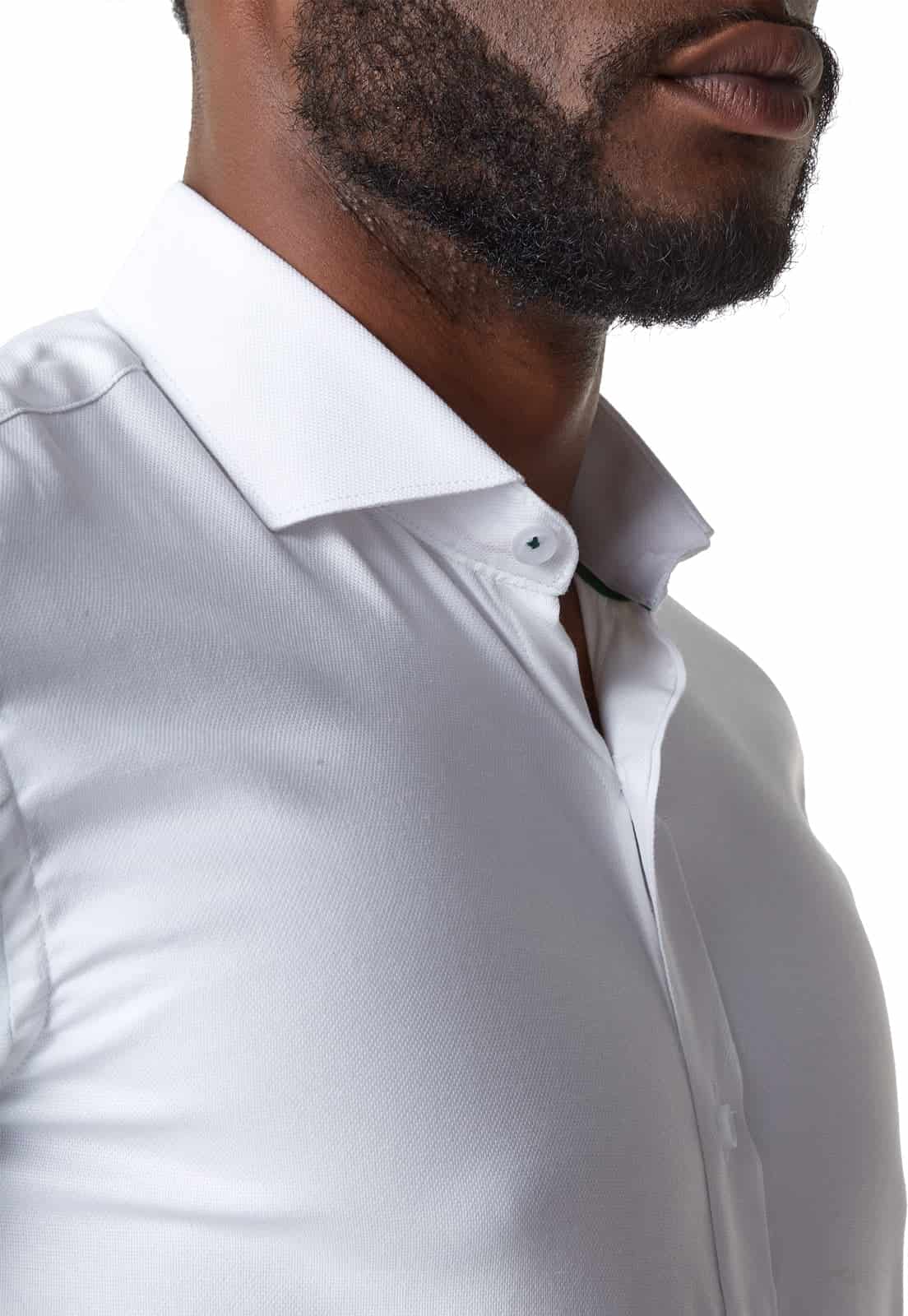 Camisa para mancornas blanca con textura - miniatura 5