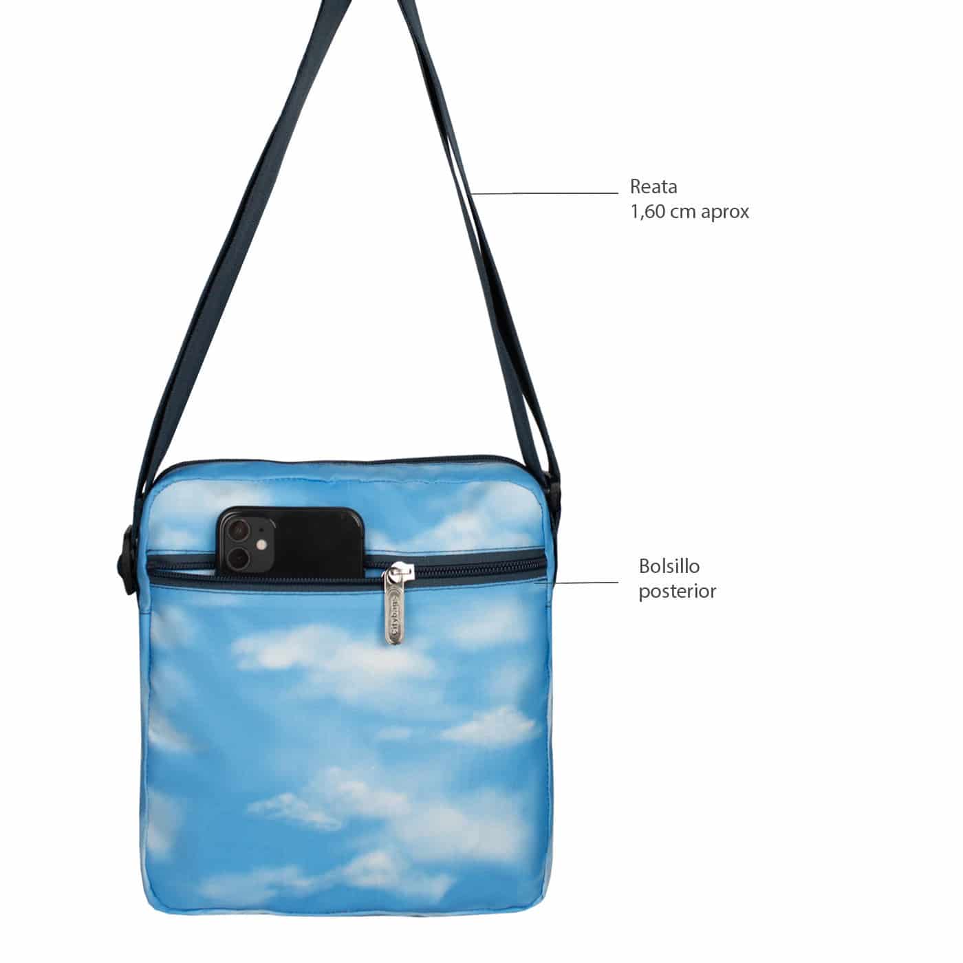 Bolso Manos libres Viajero Citybags Ultra Estampado Nube - miniatura 4