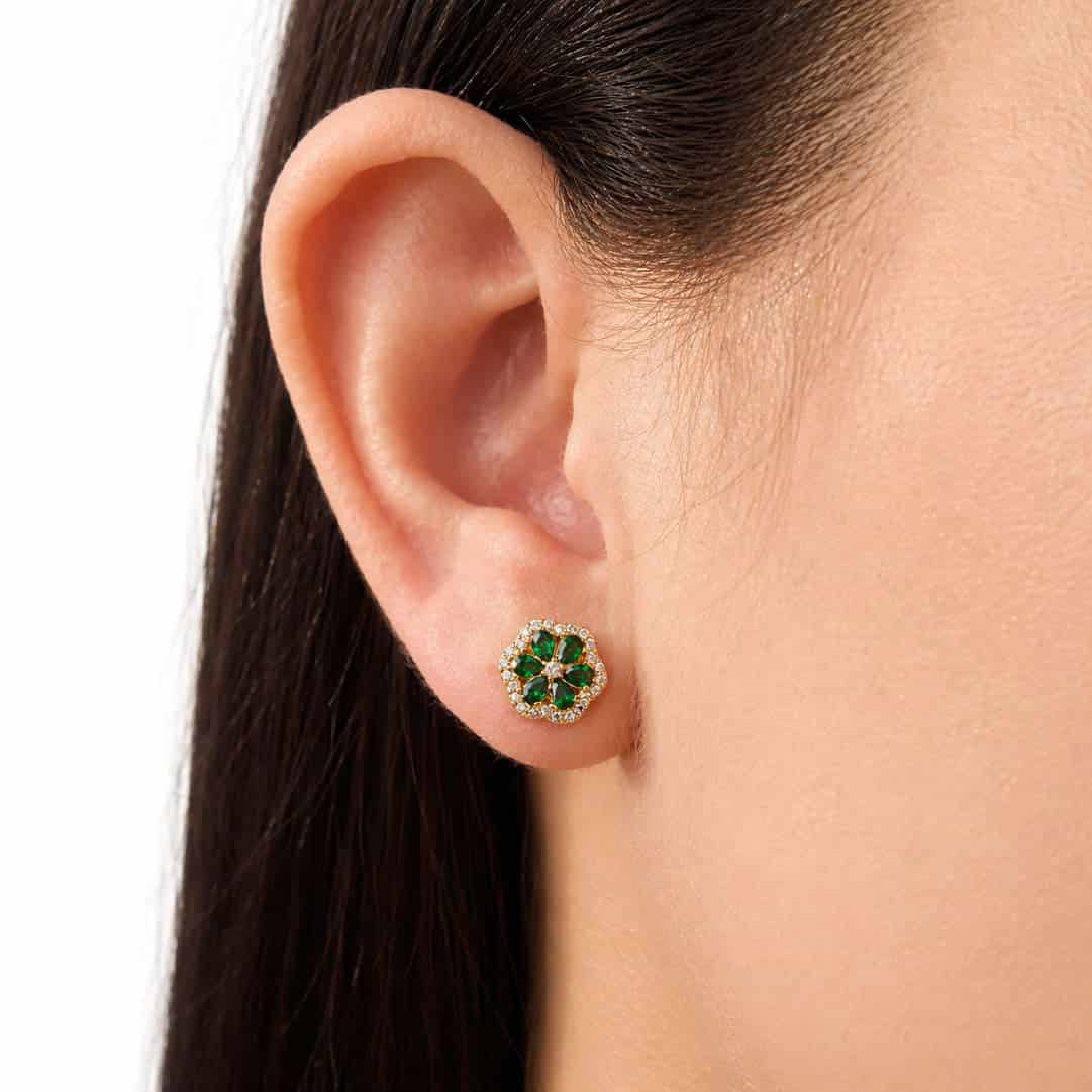 Aretes Daisy Esmeralda - miniatura 2