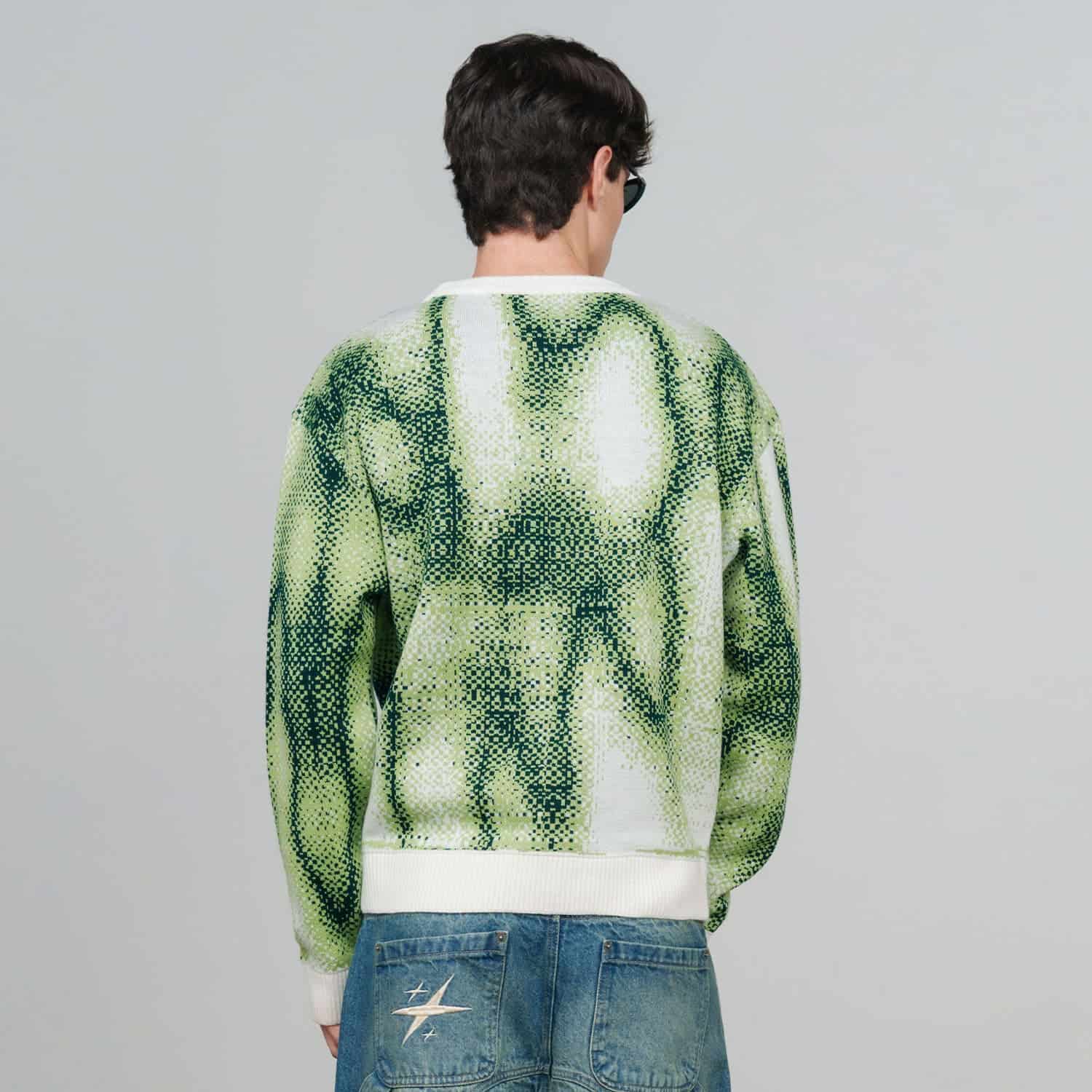 Blurred Knit Pullover - Green - miniatura 7