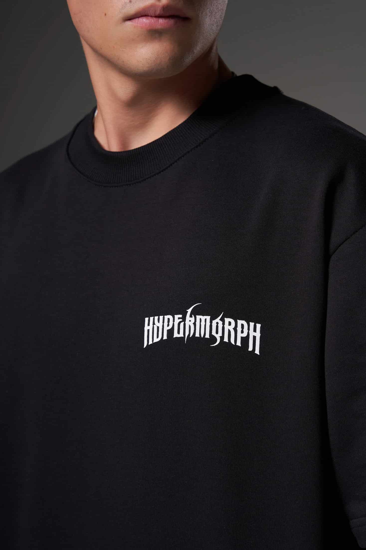 T shirt hyper human purple negra claro 300 gramos 14584 - miniatura 5