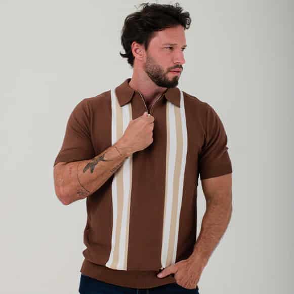 SUETER TIPO POLO MODA TEJIDO HOMBRE - miniatura 3