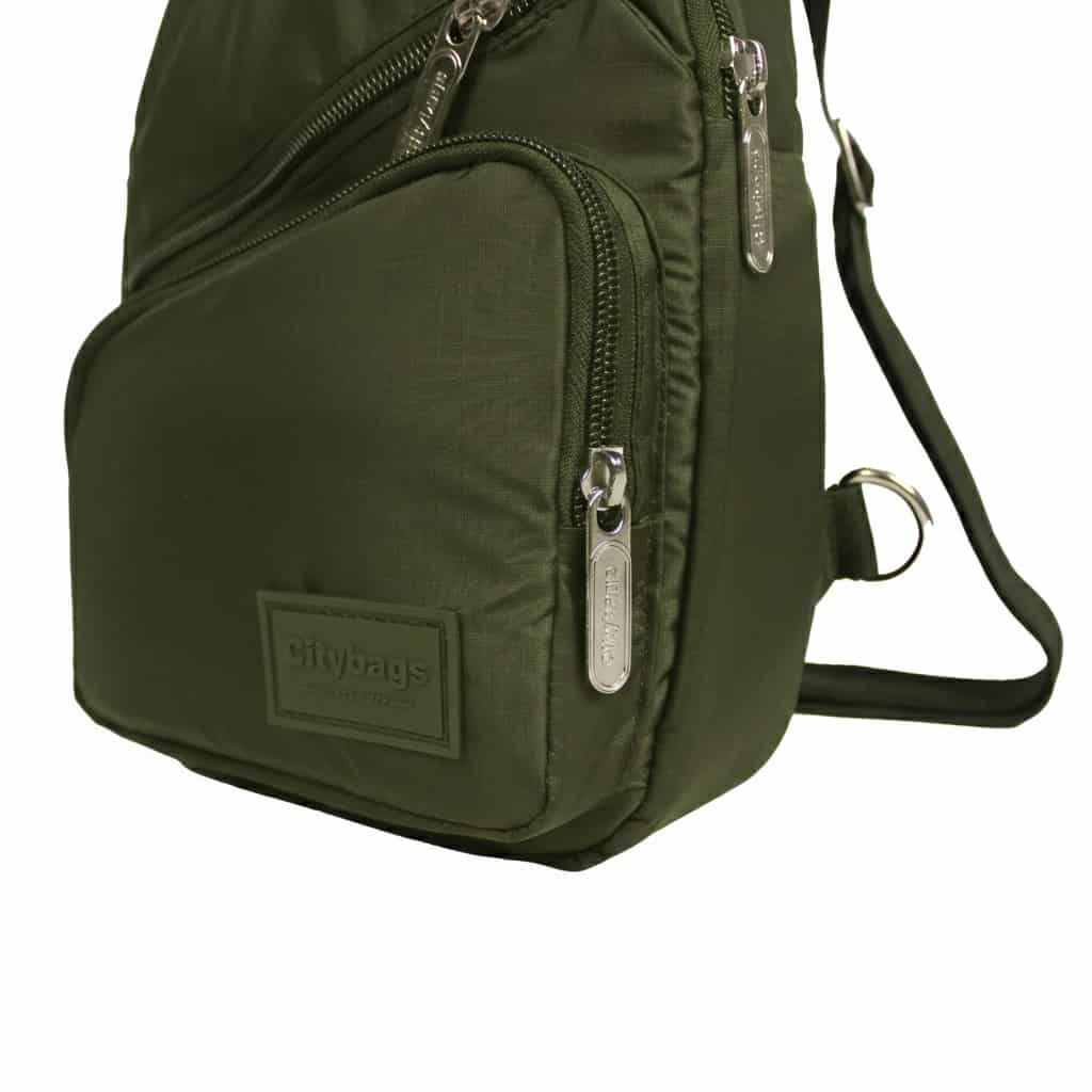 Bandolera Cruzada de Viaje Mediana Light Verde Militar -VM - miniatura 7