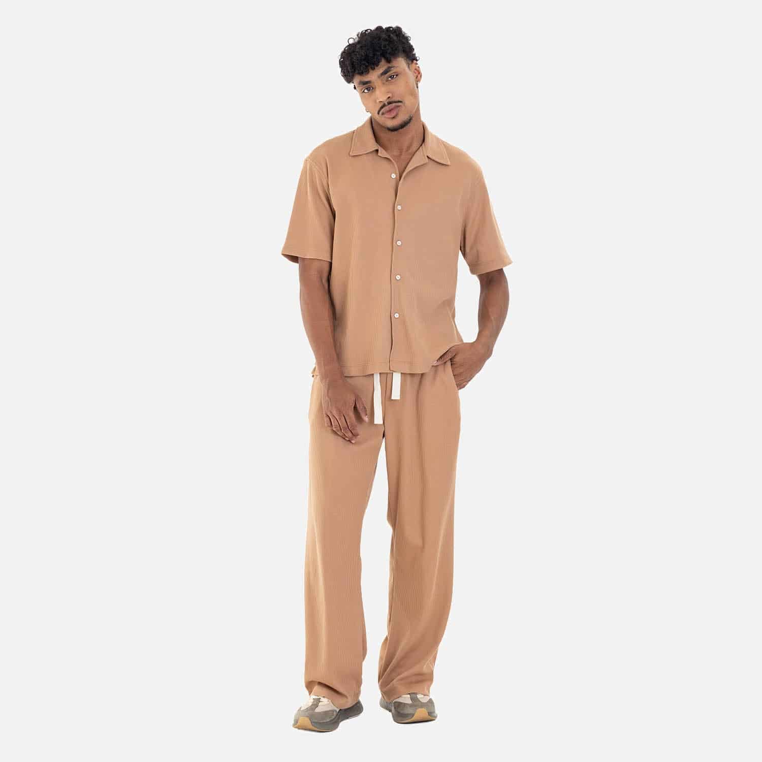 Relaxed Short Sleeve Shirt Mocca - miniatura 4