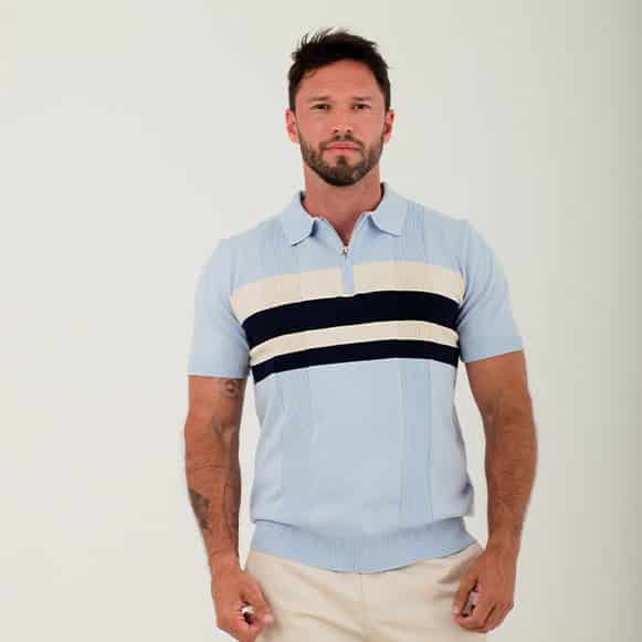 SUETER POLO MODA TEJIDO HOMBRE - miniatura 1