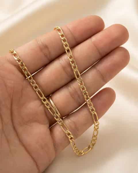 Cadena con Dije cruz y Zafiro azul Natural Oro 18k - miniatura 1