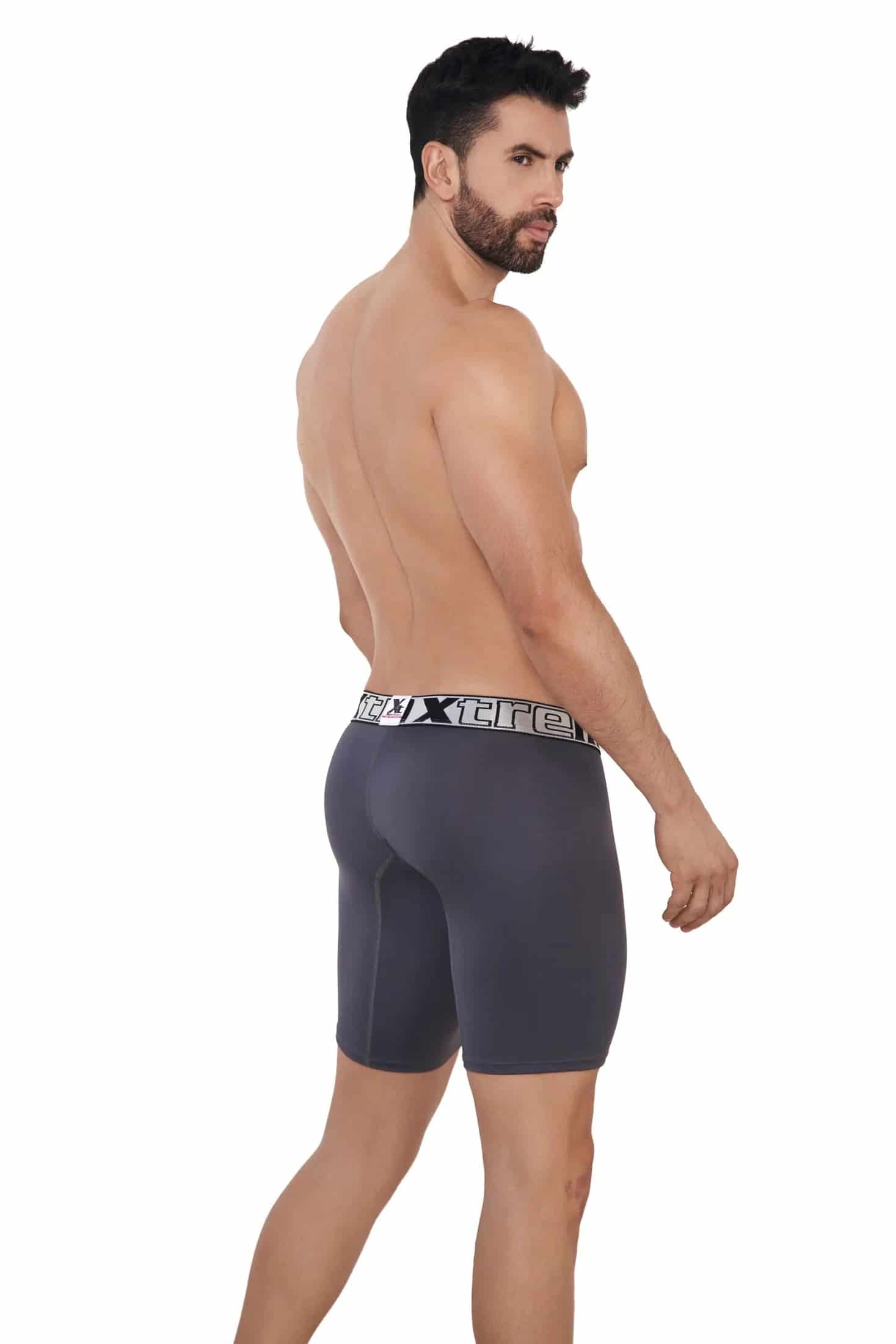 BOXER DEPORTIVO MICROFIBRA FONDO ENTERO GRIS OSCURO - miniatura 2