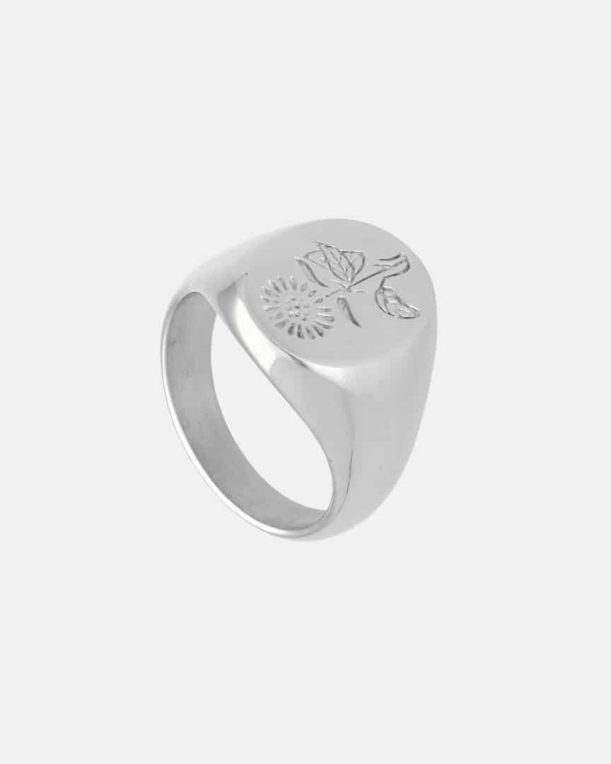 Anillo Fiore Plateado - miniatura 1