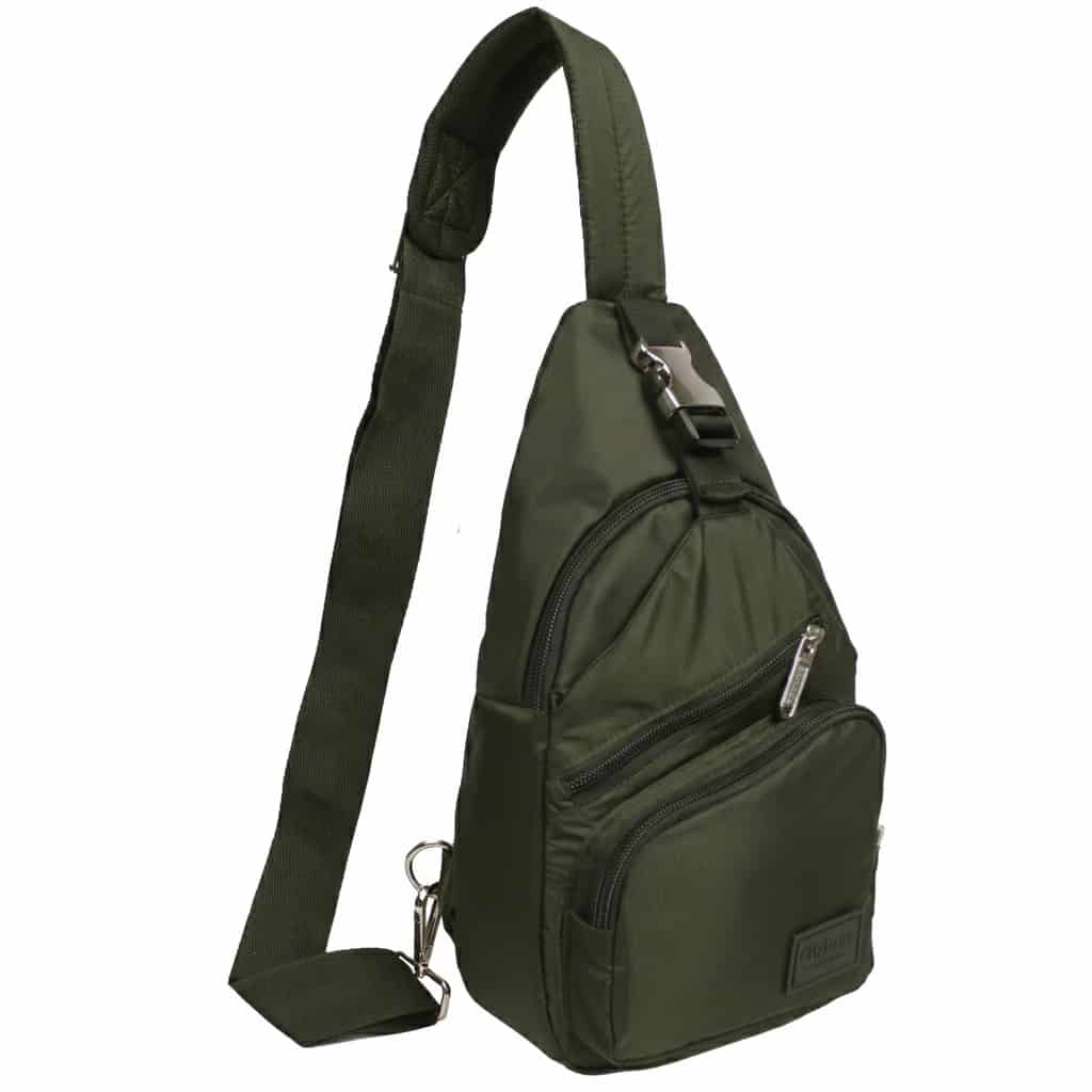 Bandolera Cruzada de Viaje Mediana Light Verde Militar -VM - miniatura 1