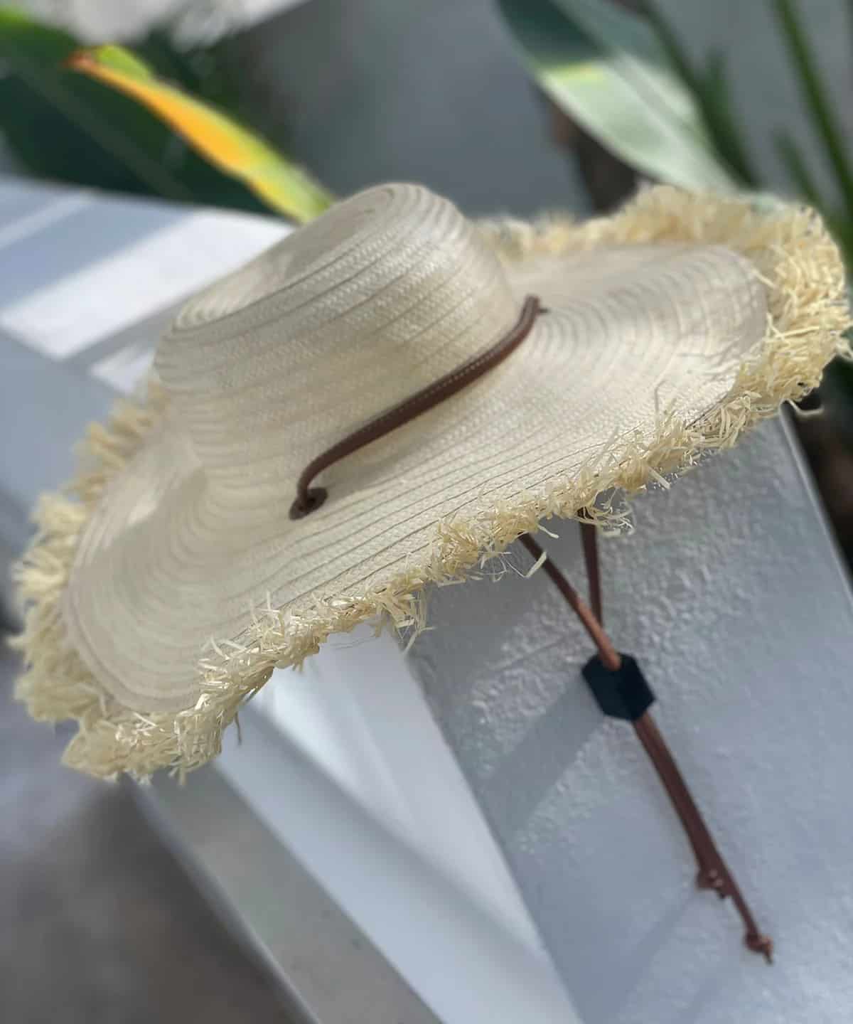 Naufrago Hat in Raffia and Leather - miniatura 2