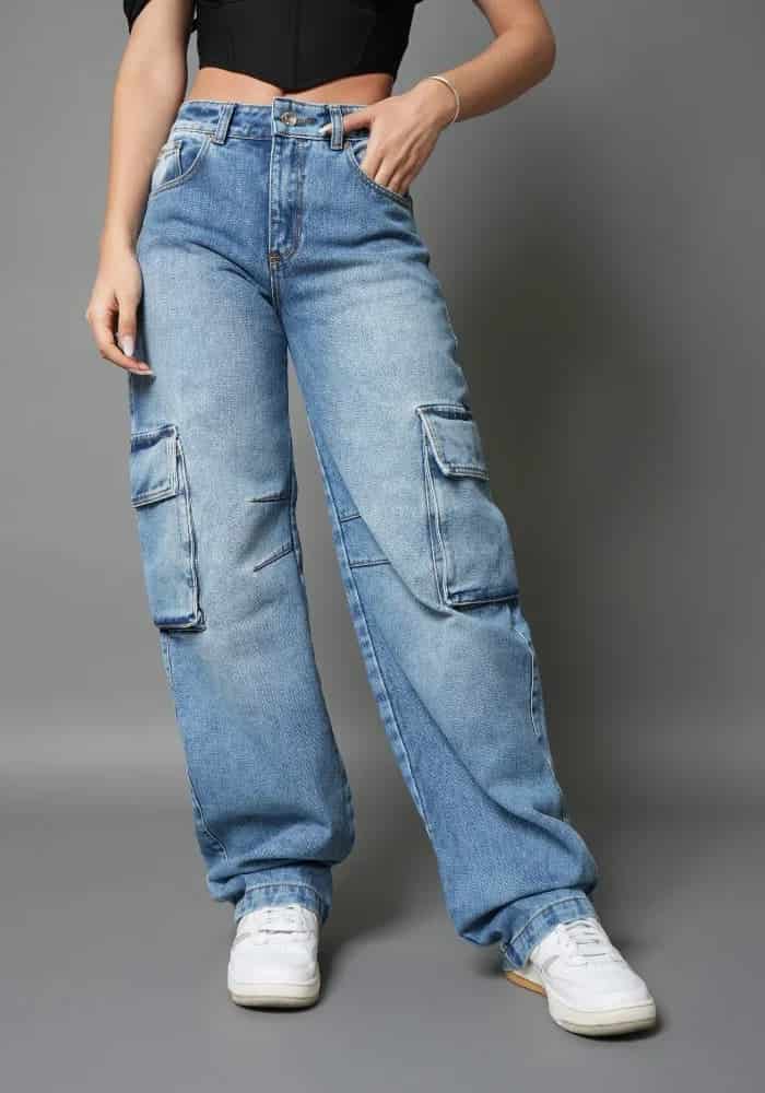Jean Rigido Wide Leg Balloon Cargo - miniatura 1