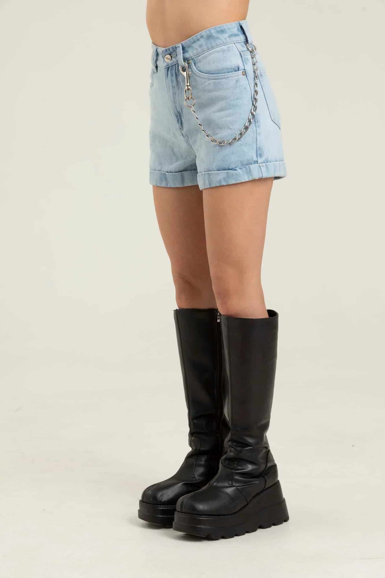 LIGHT WASH DENIM SHORT - miniatura 18