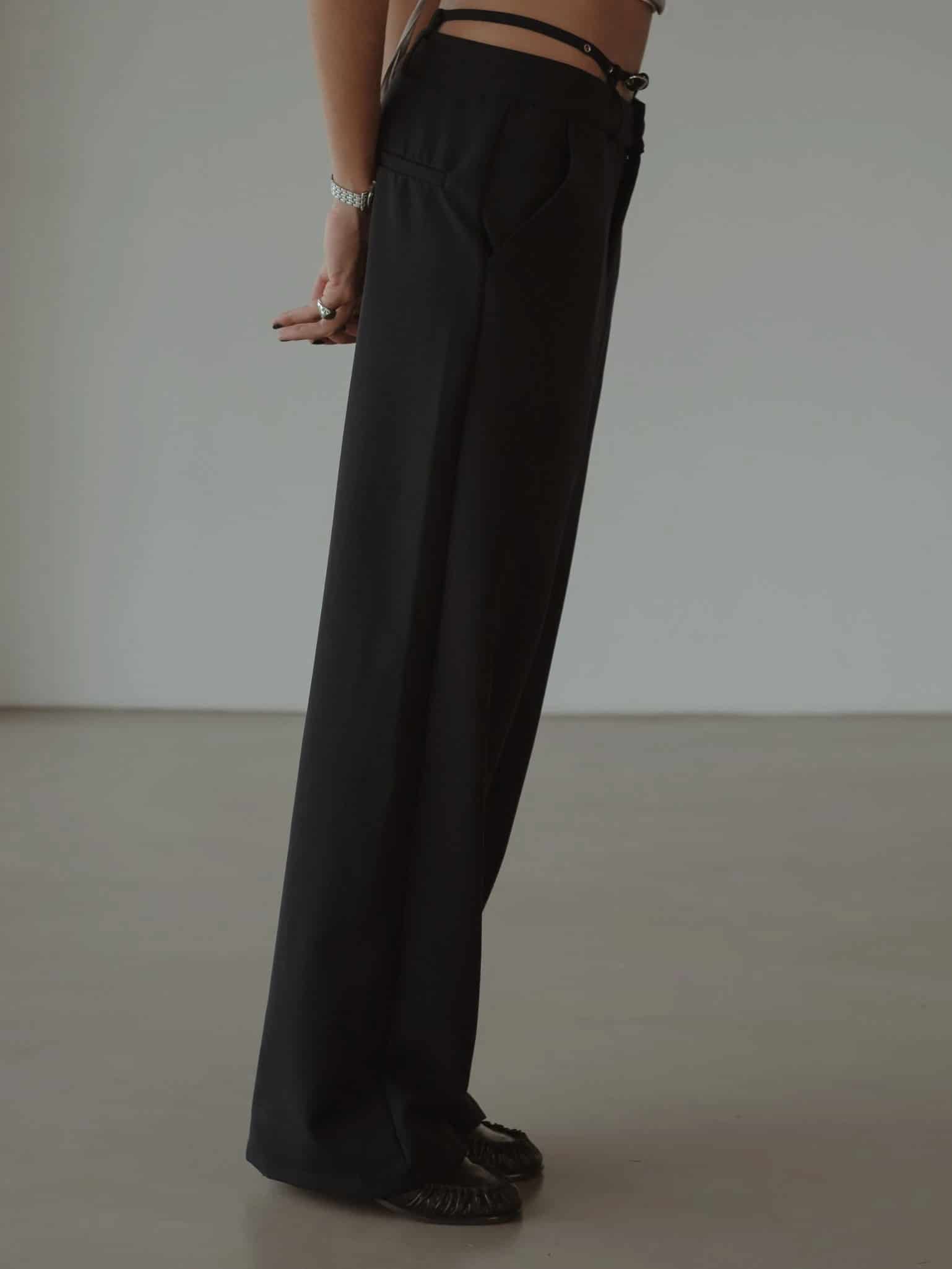 CROSS BELT TROUSER - BLACK - miniatura 8