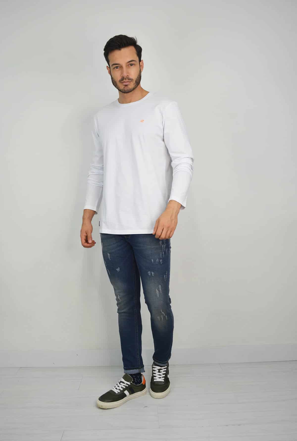 Camibuso Blanco Para Hombre TS3030 - miniatura 2