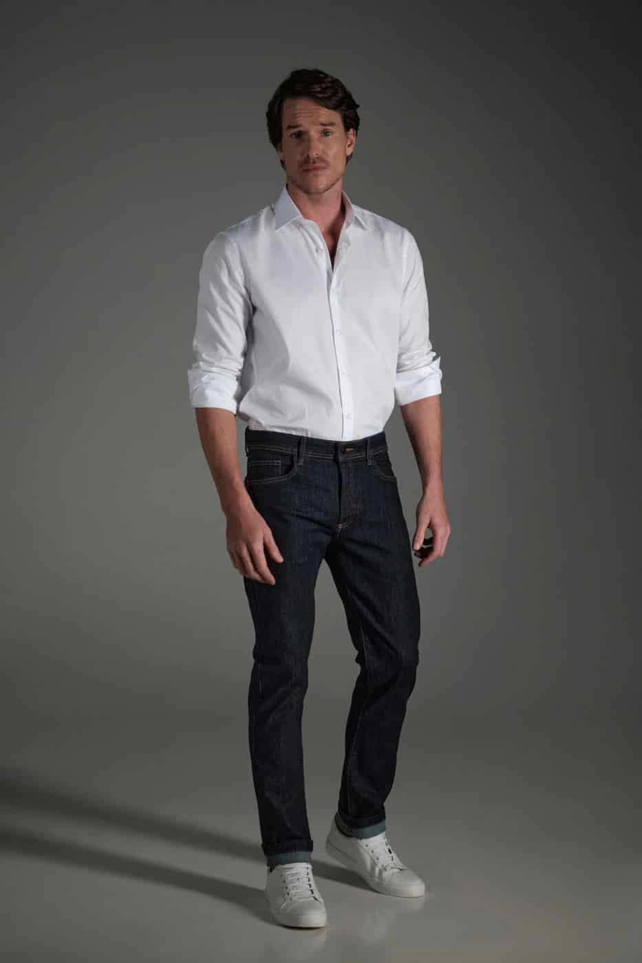 Camisa Classic Algodón Blanco Textura - miniatura 2