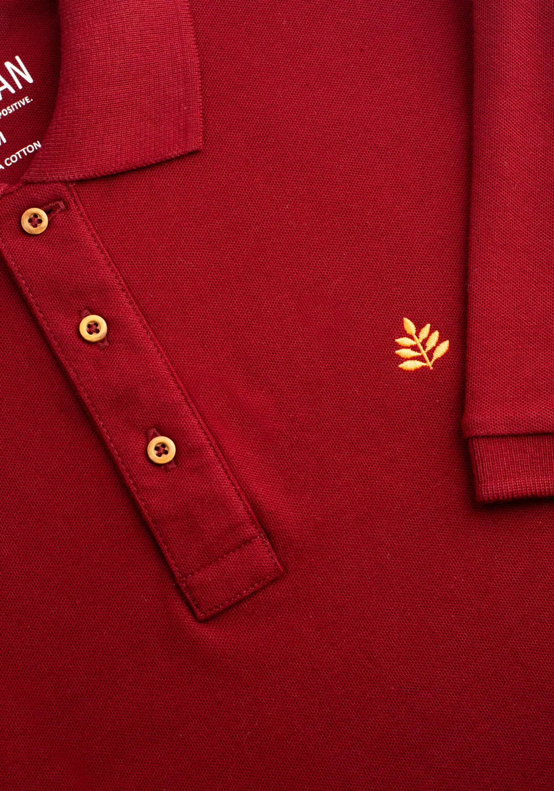 Camiseta Polo H Unicolor L-Nar Vino - miniatura 7