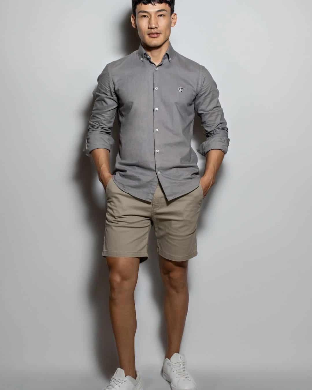 Camisa Antimanchas Popelina Gris Oscuro - Talla Slim - miniatura 7