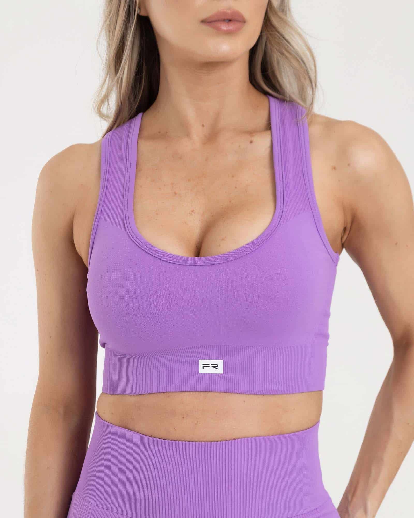 Top manga sisa seamless morado eterea FIBER - miniatura 2